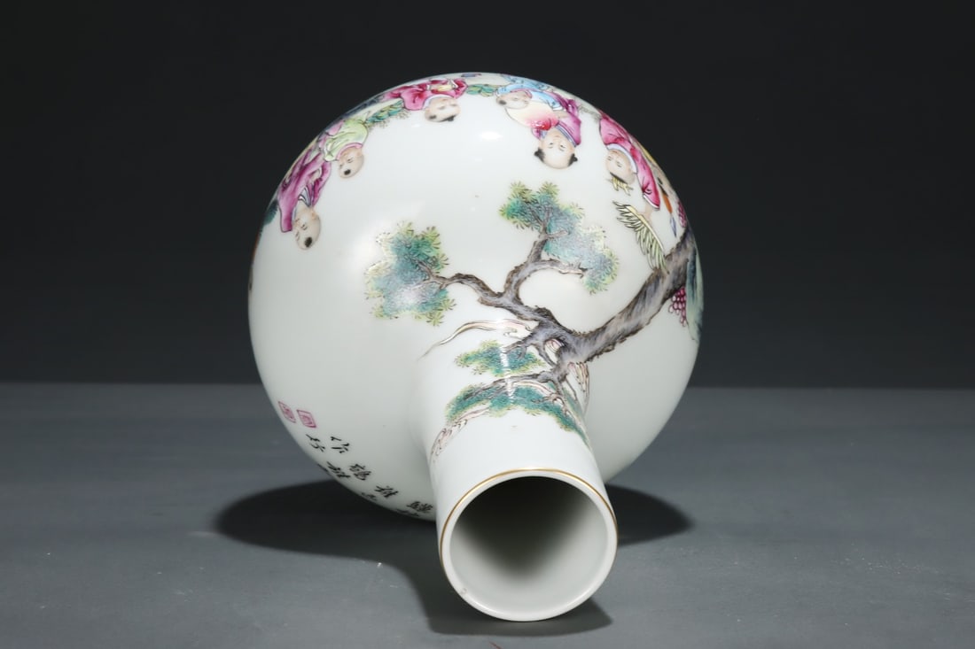 Chinese famille rose porcelain vase Qing dynasty Yongzheng Mark & Period - 7
