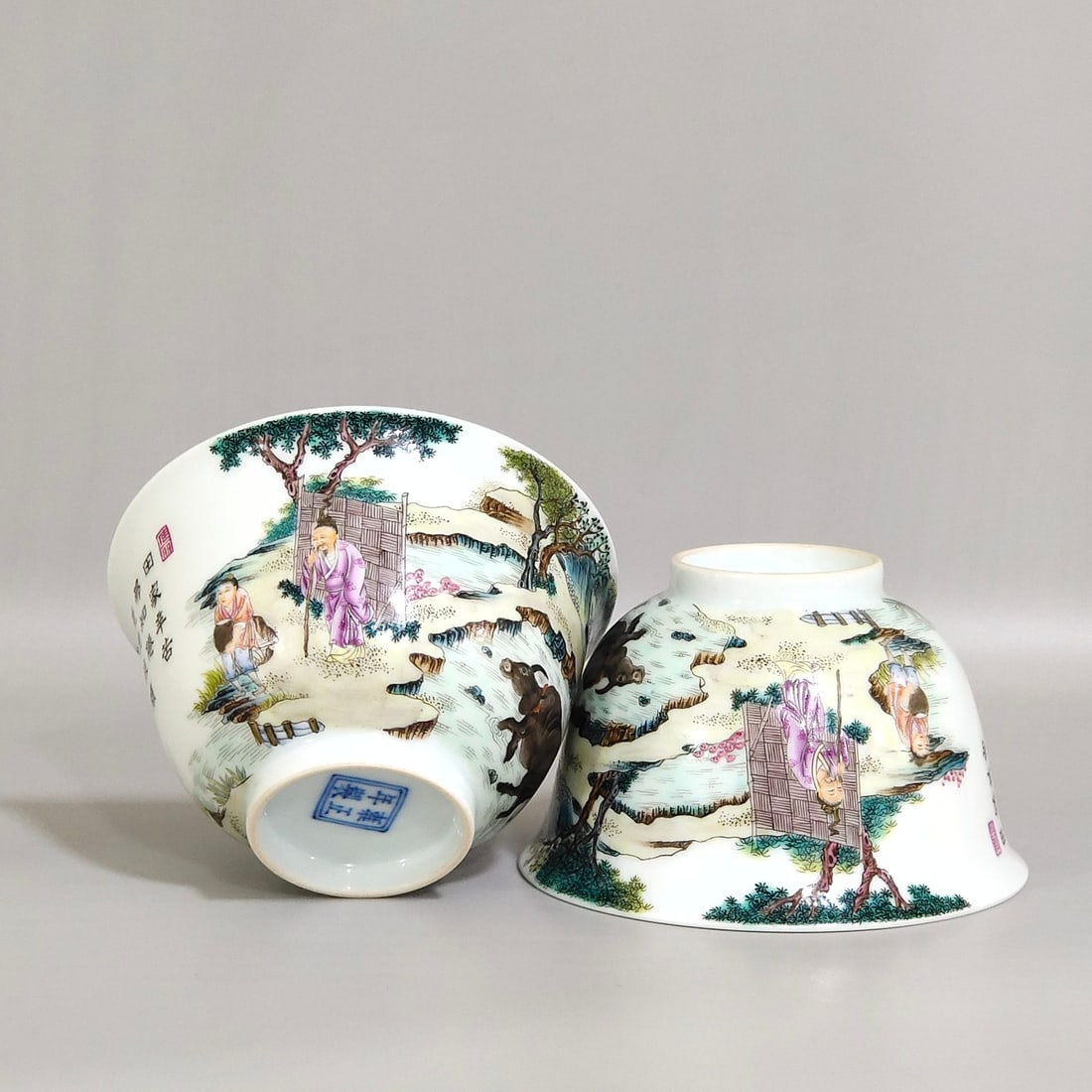 Chinese famille rose porcelain bowl pair Qing dynasty Yongzheng Mark & Period: Size: Width 9.3 cm - Height 5.6 cm Materials: Porcelain Time Period: Qing dynasty Manufactured Date: Yongzheng Mark & Period Object: Chinese Antique ⛨ Purchase With Confidence ✔ Ver