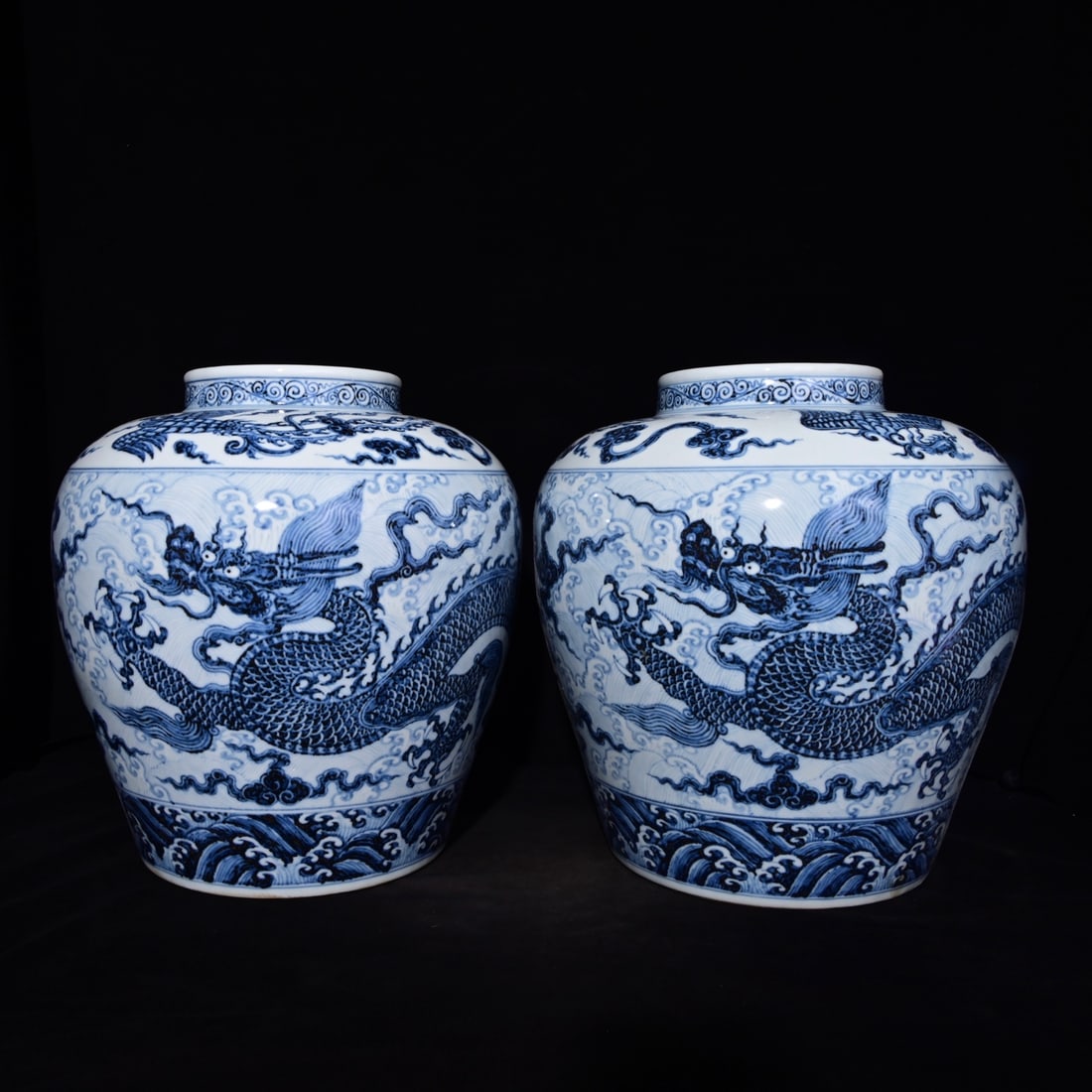 Chinese blue and white porcelain jar pair Ming dynasty Xuande Mark & Period: Size: Height 33.5 cm - Width 32 cm Materials: Porcelain Time Period: Ming dynasty Manufactured Date: Xuande Mark & Period Object: Chinese Antique ⛨ Purchase With Confidence ✔ Verifi