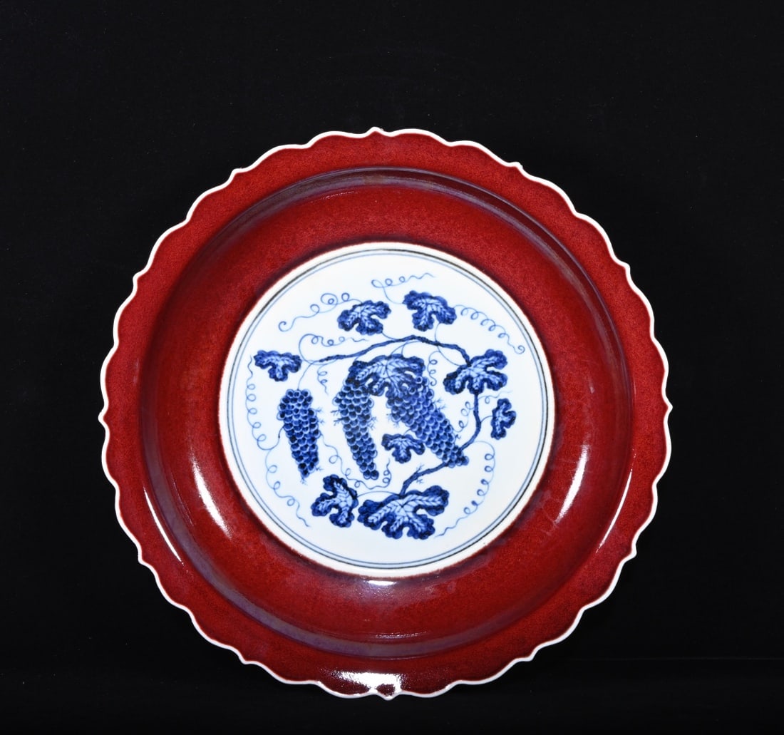 Chinese blue and white porcelain plate Ming dynasty Yongle Mark & Period: Size: Width 28.5 cm - Height 5.5 cm Materials: Porcelain Time Period: Ming dynasty Manufactured Date: Yongle Mark & Period Object: Chinese Antique ⛨ Purchase With Confidence ✔ Verif