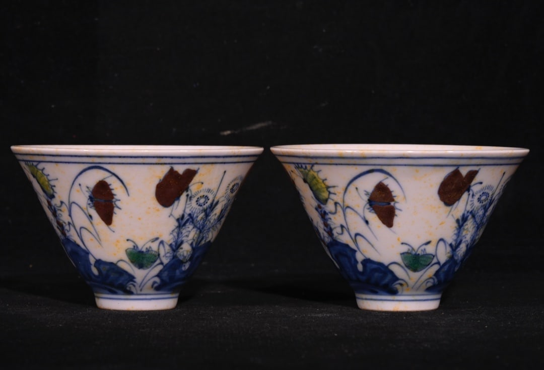 Chinese doucai porcelain bowl pair Ming dynasty Chenghua Mark & Period: Size: Width 7.4 cm - Height 4.6 cm Materials: Porcelain Time Period: Ming dynasty Manufactured Date: Chenghua Mark & Period Object: Chinese Antique ⛨ Purchase With Confidence ✔ Veri