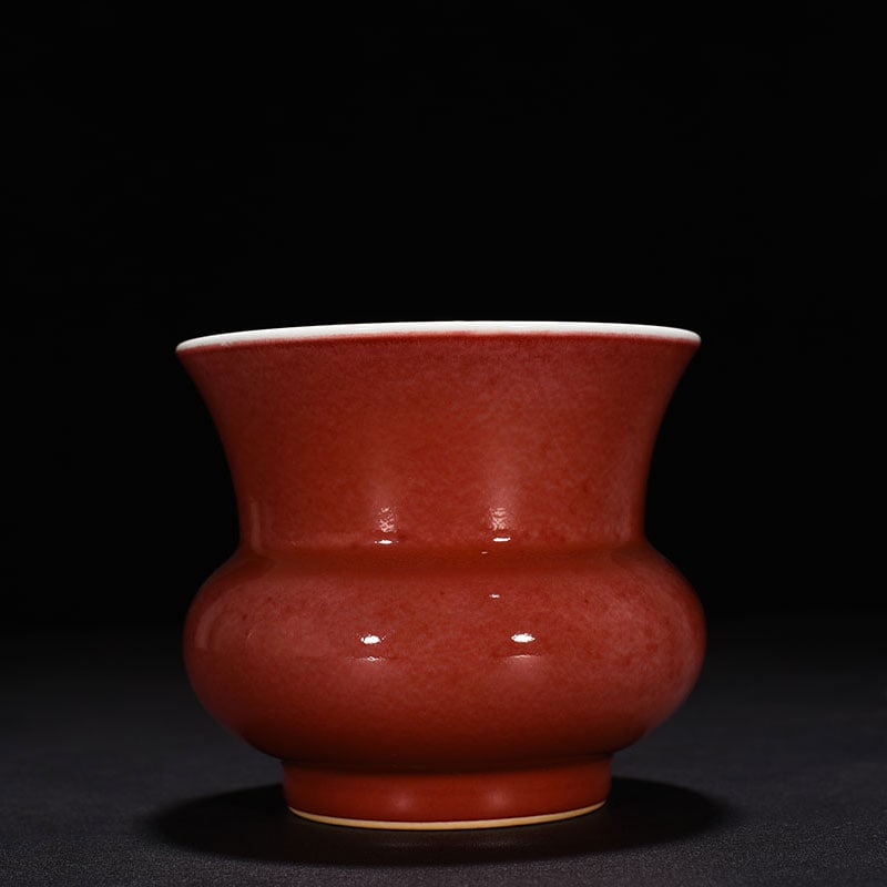 Chinese red and white porcelain jar Qing dynasty Kangxi Mark & Period (1 of 7)