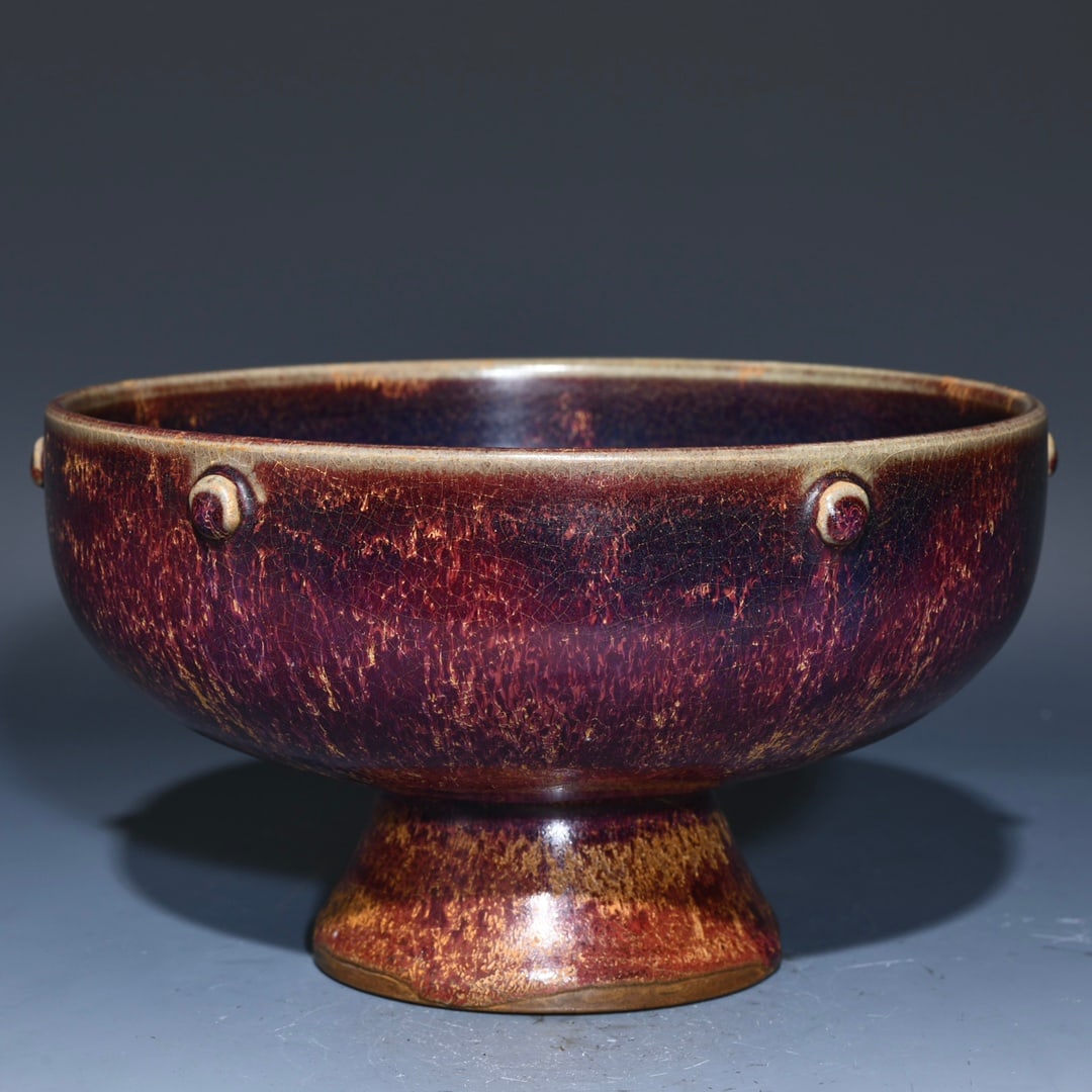 Song dynasty Jun kiln rose purple glaze drum nail high foot wash: Size: Width 19.4 cm - Height 11.3 cm Materials: Porcelain Time Period: Song dynasty Manufactured Date: 10th-c Period Object: Chinese Antique ⛨ Purchase With Confidence ✔ Verified Au