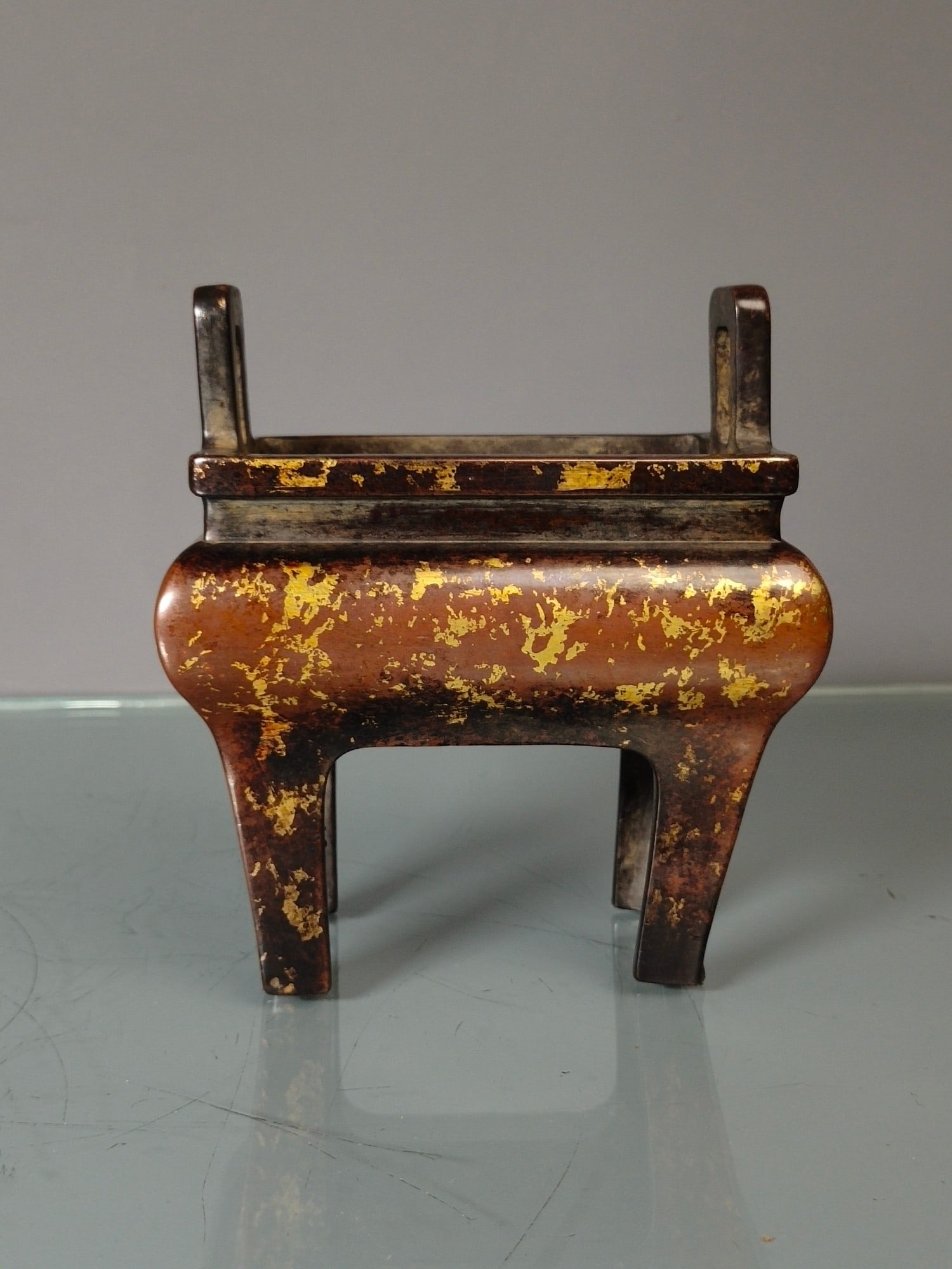 Chinese gilt bronze incense burner Ming dynasty Xuande Mark & Period (1 of 9)