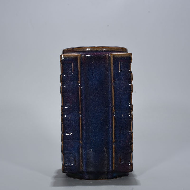 Song Dynasty Jun kiln Fenghua model rose purple glaze Cong style vase (1 of 9)