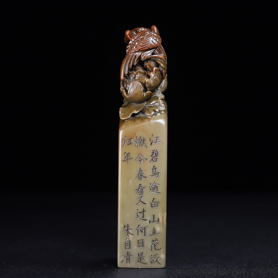 Chinese natural shoushan stone carved seal Qing dynasty (1 of 10)