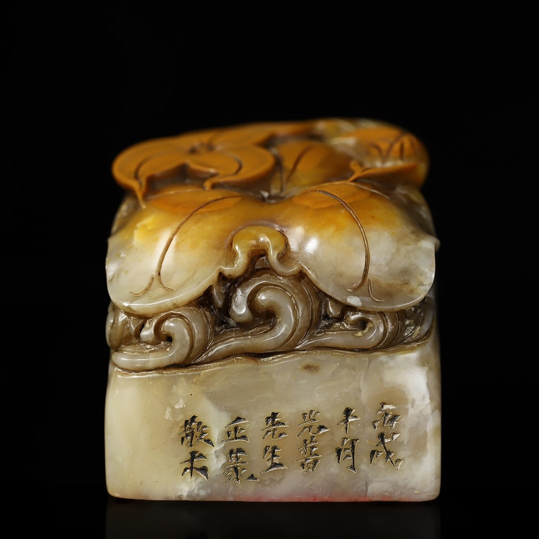 Chinese natural shoushan stone carved seal Qing dynasty (1 of 9)