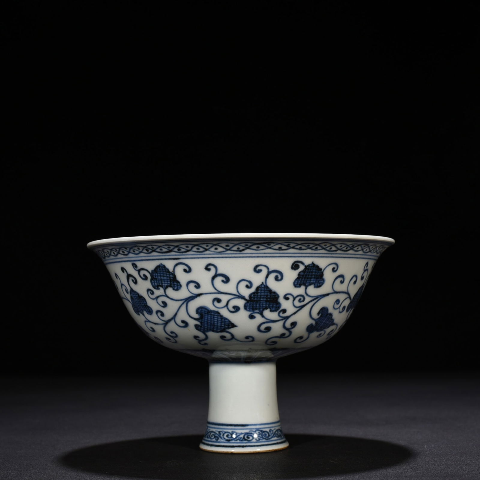 Ming Dynasty Xuande blue and white curly grass porcelain tall bowl: Size: Width 17 cm - Height 11 cm Materials: Porcelain Time Period: Ming dynasty Manufactured Date: Xuande Mark & Period Object: Chinese Antique ⛨ Purchase With Confidence ✔ Verified