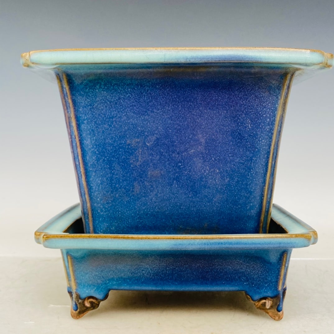 Chinese jun kiln porcelain flowerpot Song dynasty (1 of 9)