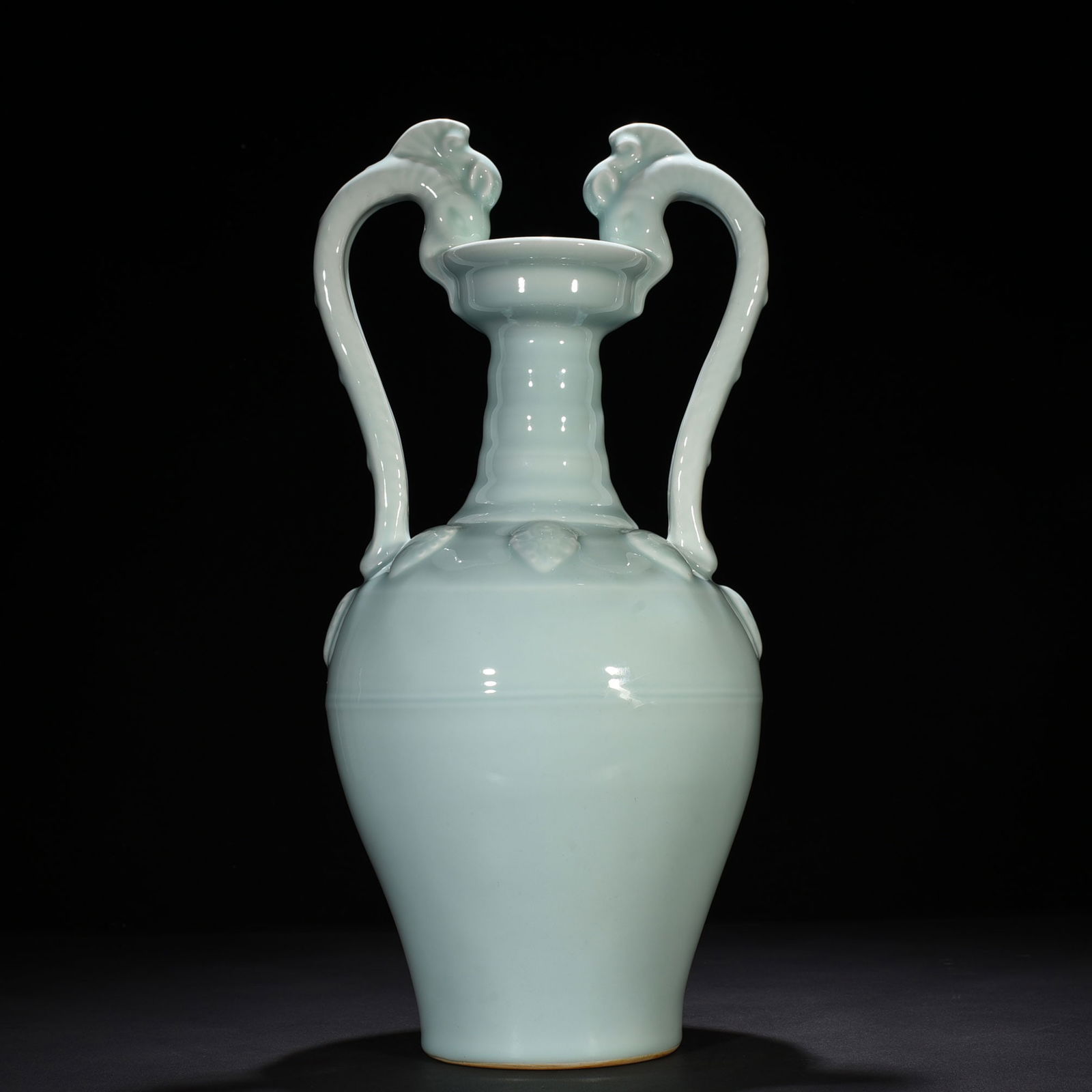 Chinese green glaze porcelain vase Qing dynasty Yongzheng Mark & Period (1 of 8)