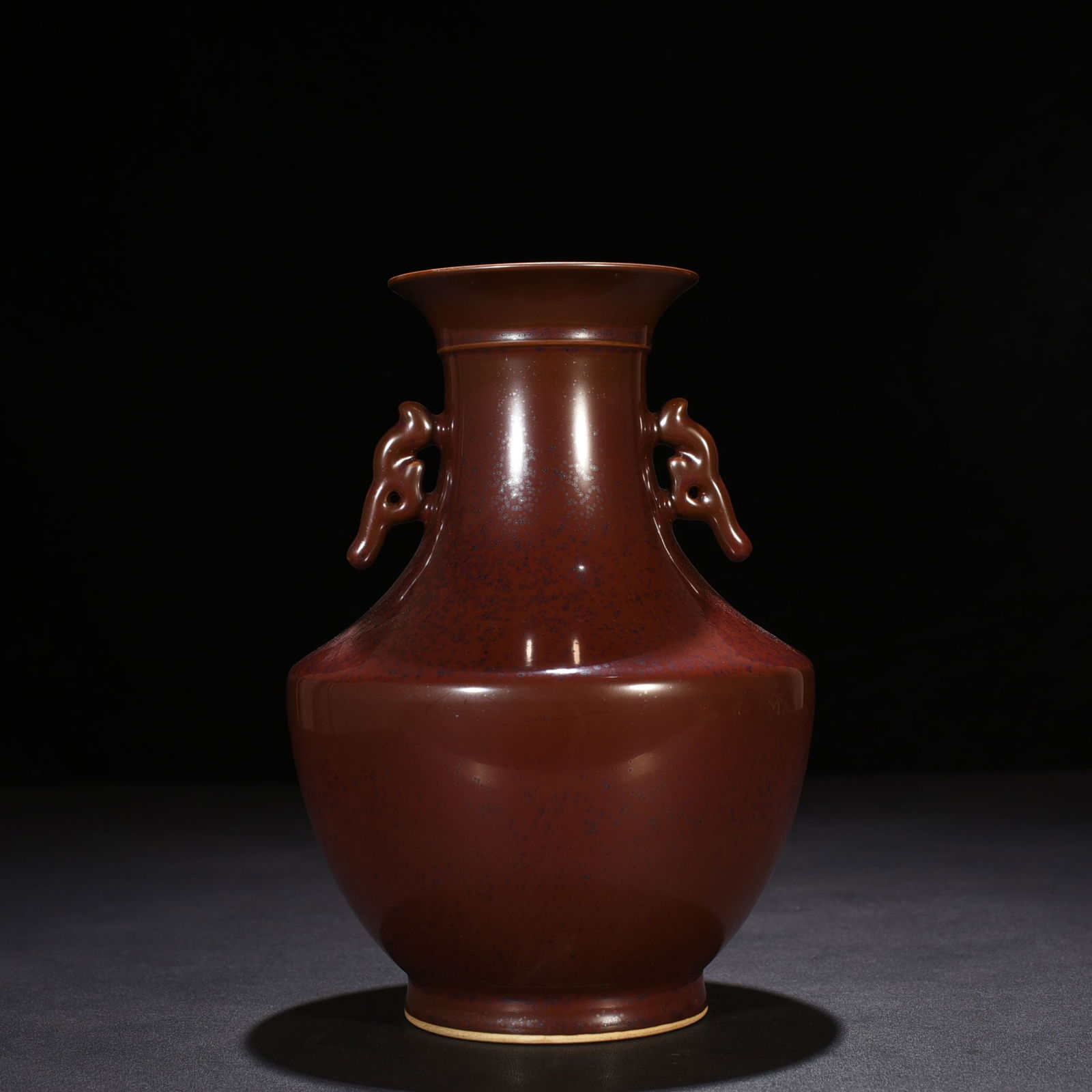 Chinese Purple gold glaze amphora Qianlong period Qing Dynasty (1 of 8)