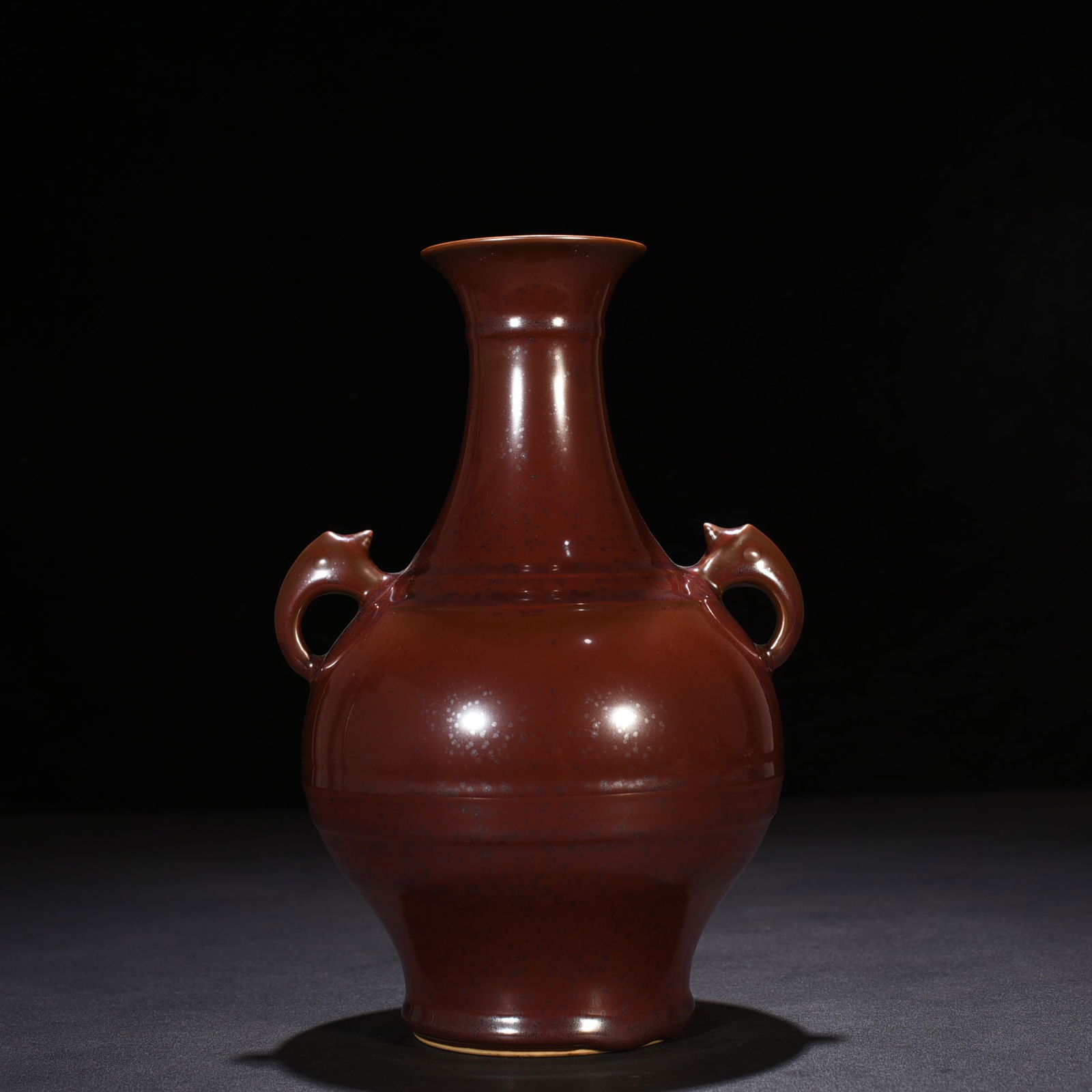 Qing Dynasty Qianlong Purple Gold Glazed Porcelain Amphora (1 of 8)