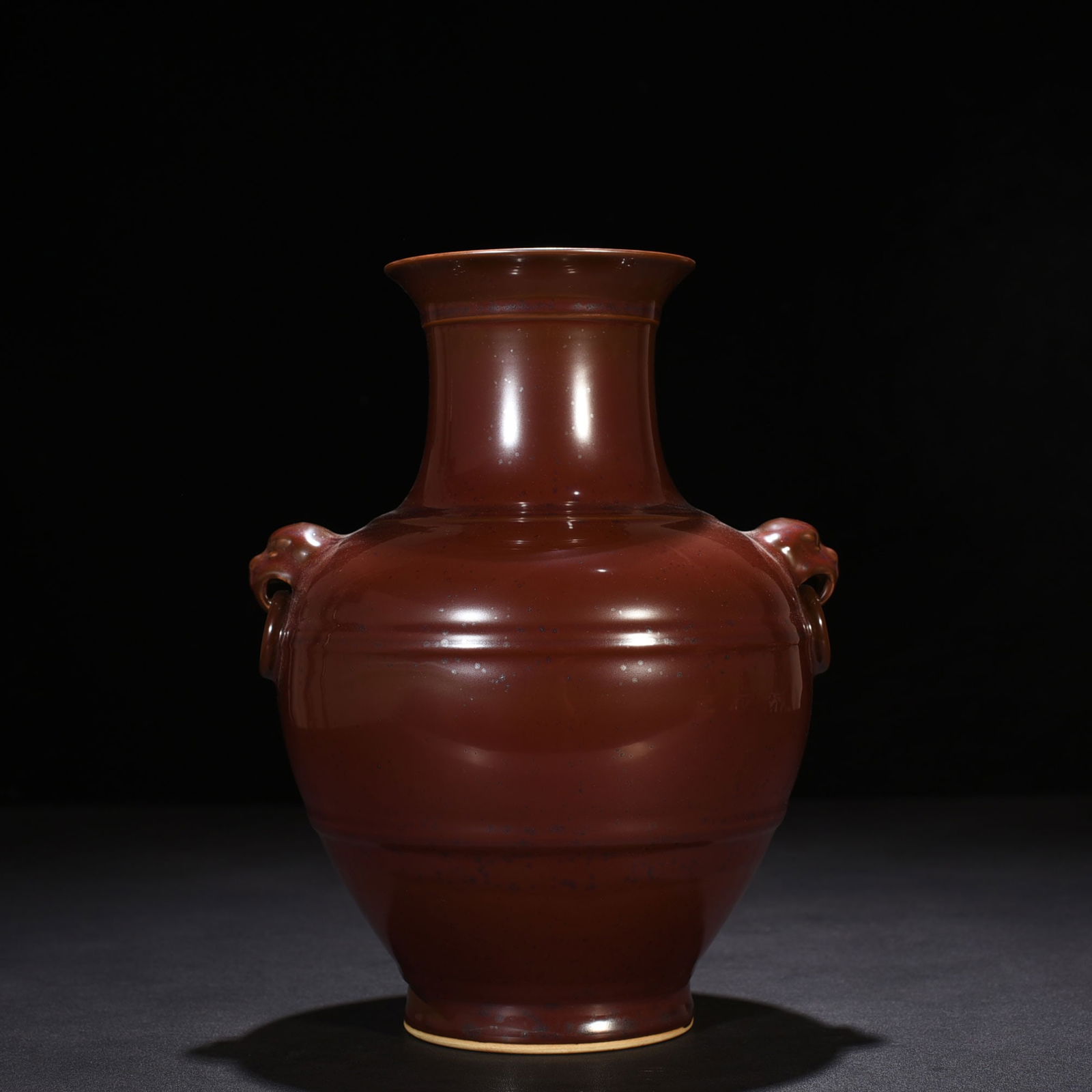 Qing Dynasty Qianlong purple gold glaze dazzling pattern ear-shaped Vase: Size: Height 23 cm - Width 19 cm Materials: Porcelain Time Period: Qing dynasty Manufactured Date: Qianlong Mark & Period Object: Chinese Antique ⛨ Purchase With Confidence ✔ Verifi