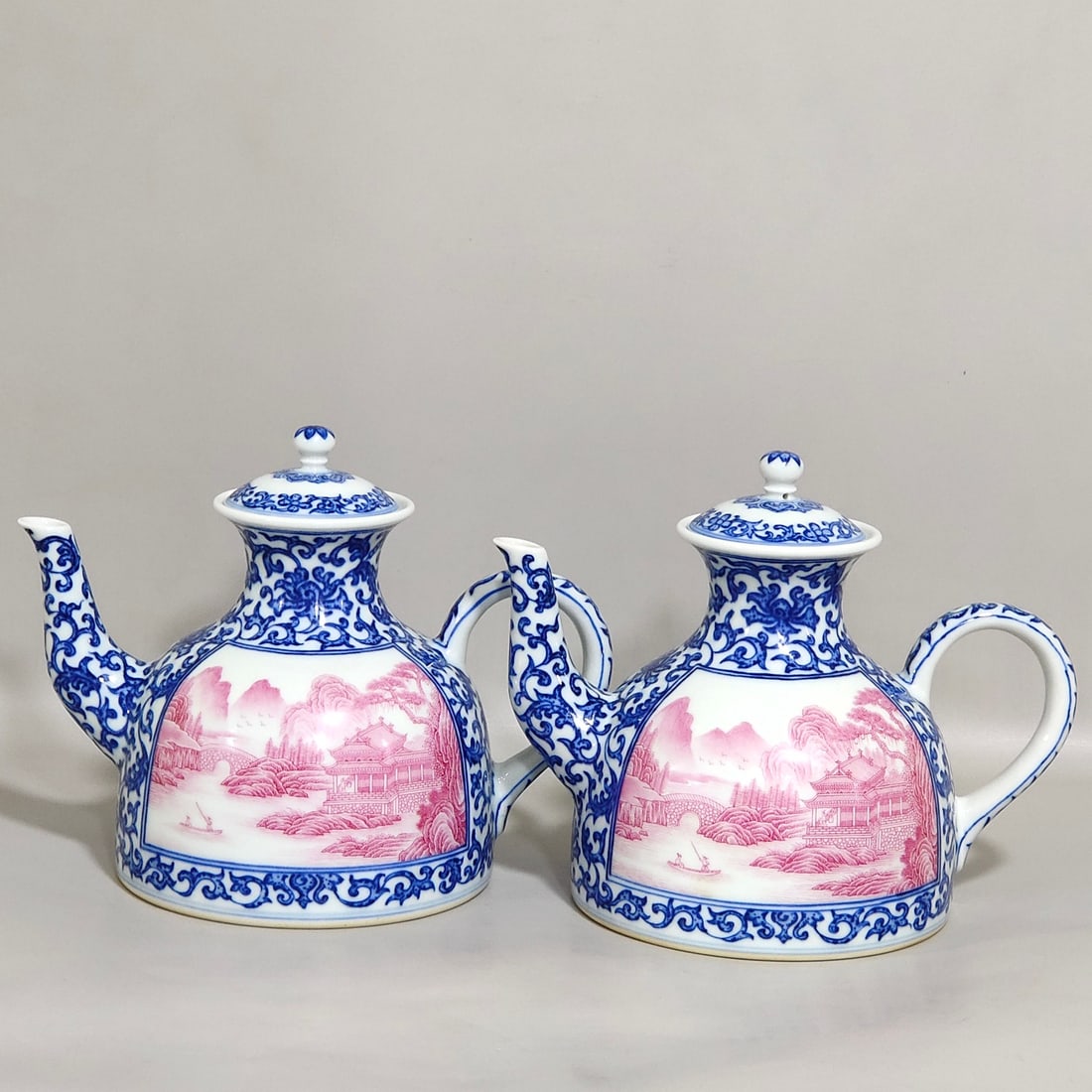 Qing Dynasty Qianlong blue and white longevity porcelain teapot (1 of 9)