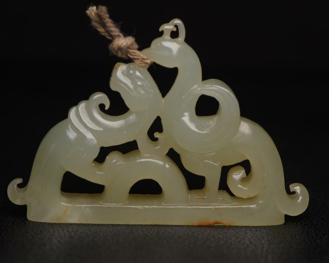 Chinese natural jade carved ornaments Qing dynasty (1 of 9)