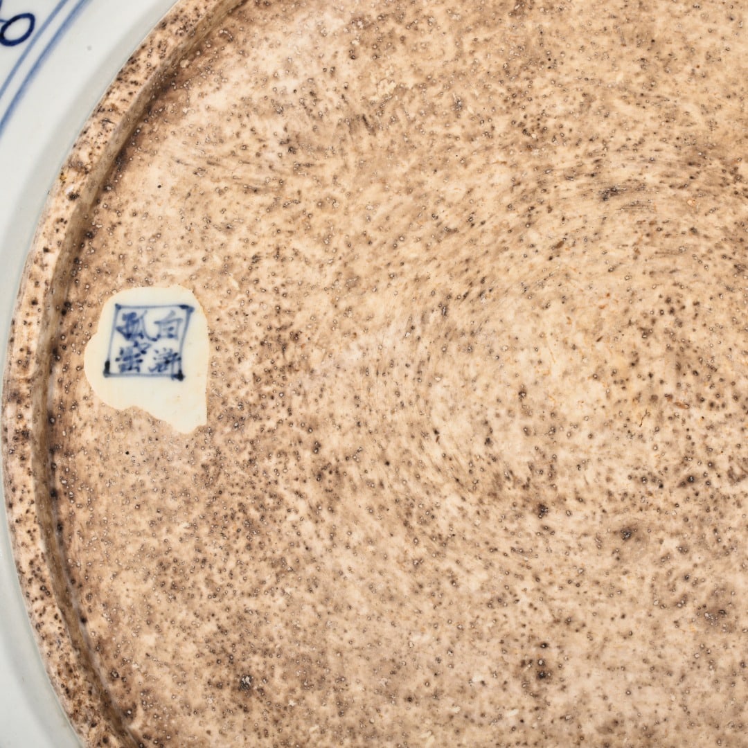 Chinese blue and white porcelain plate Yuan dynasty - 9