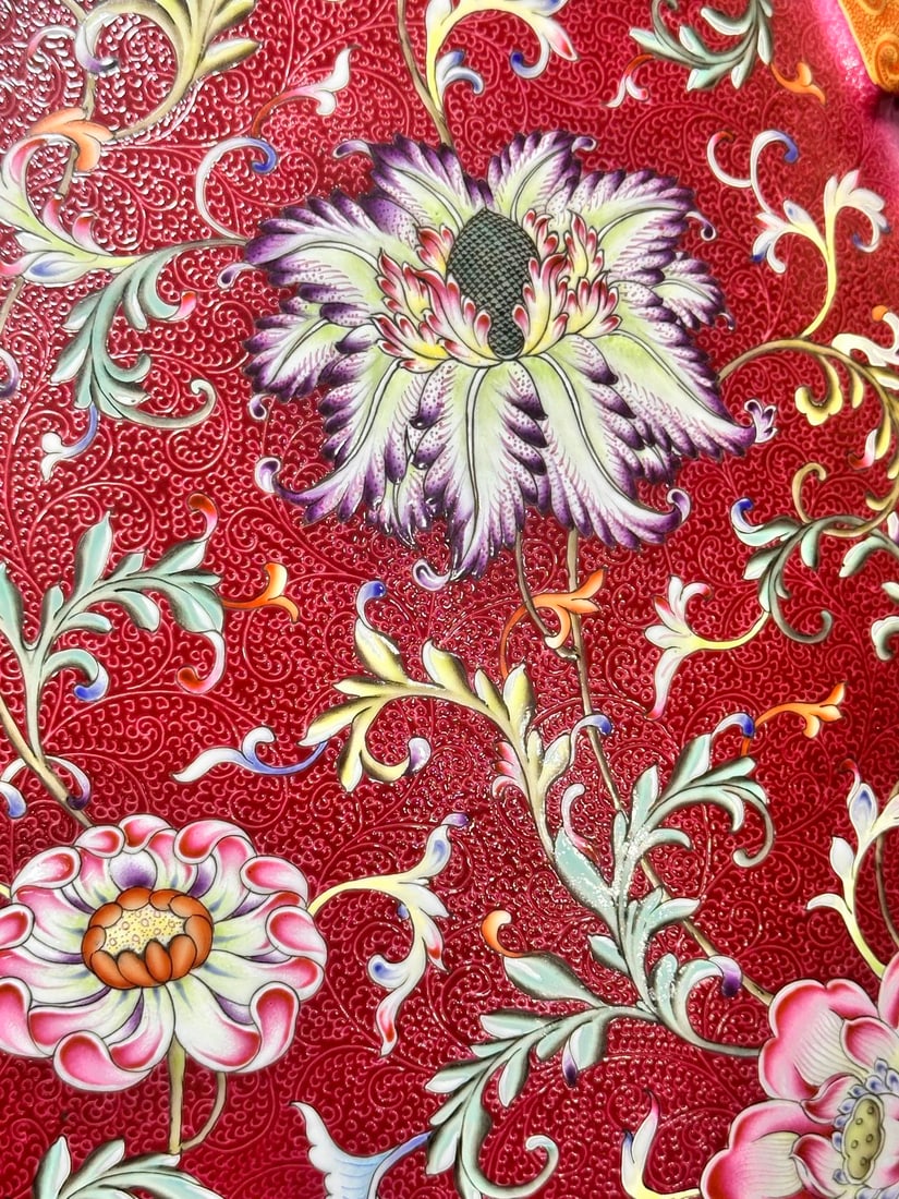 Very RARE Chinese famille rose porcelain vase Qing dynasty Qianlong Mark & Period - 5