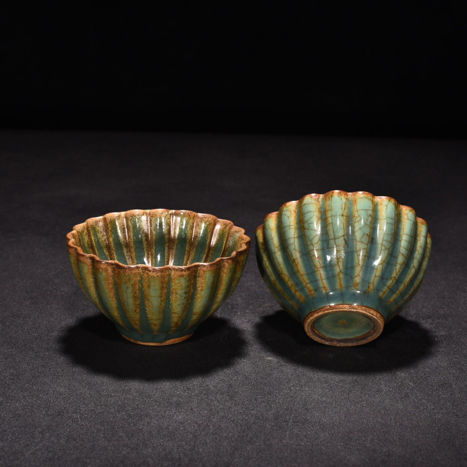 Song Dynasty Longquan kiln plum green glaze chrysanthemum cup: Size: Width 8.5 cm - Height 4.7 cm Materials: Porcelain Time Period: Song dynasty Manufactured Date: 10th-c Period Object: Chinese Antique ⛨ Purchase With Confidence ✔ Verified Auct