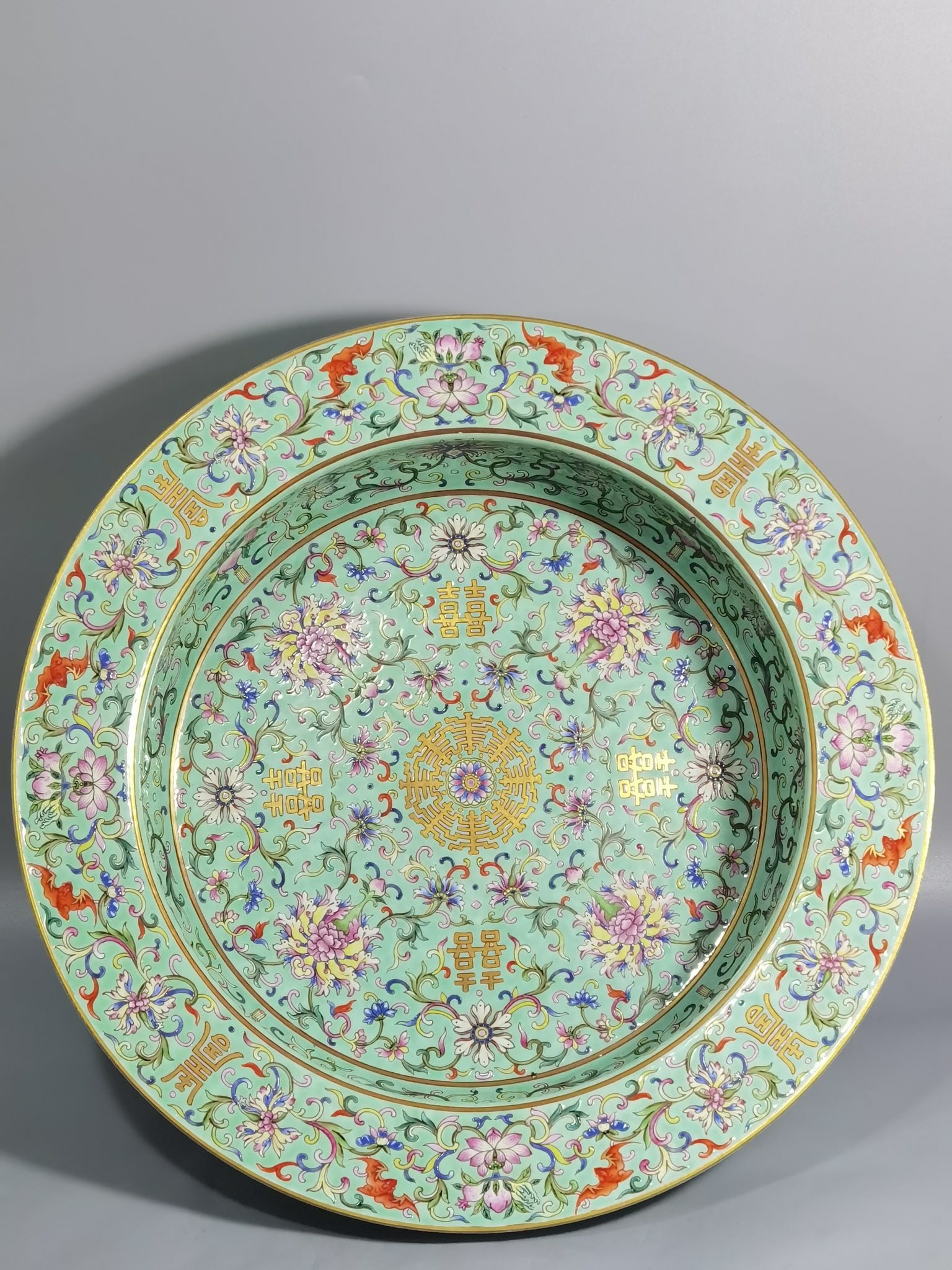 Chinese famille rose porcelain washer Qing dynasty Qianlong Mark & Period (1 of 9)