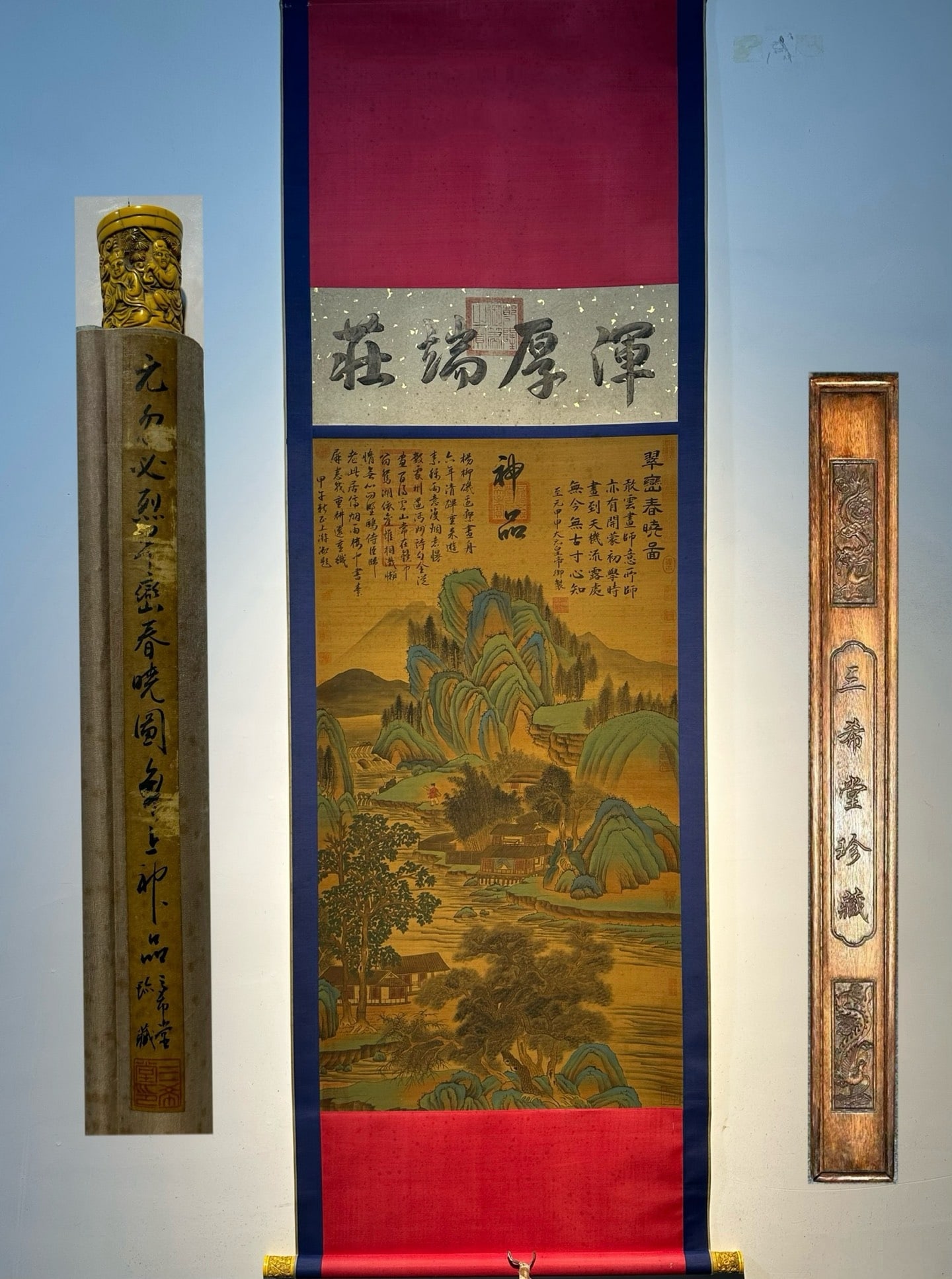 Chinese scroll painting Yuan dynasty Kublai Khan (1 of 9)