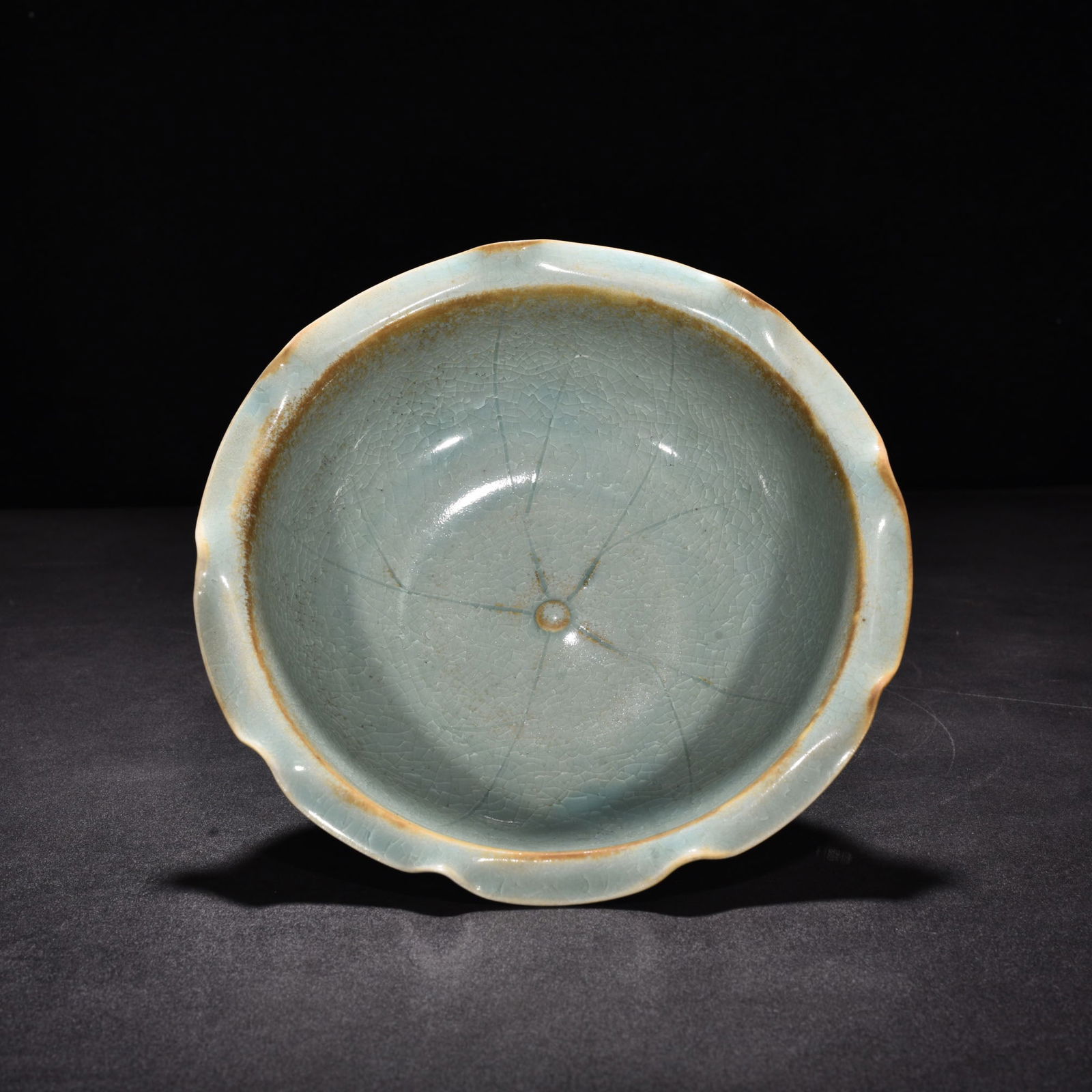 Song Dynasty Ru kiln azure-glazed lotus bowl: Size: Width 20.8 cm - Height 6.8 cm Materials: Porcelain Time Period: Song dynasty Manufactured Date: 10th-c Period Object: Chinese Antique ⛨ Purchase With Confidence ✔ Verified Auc
