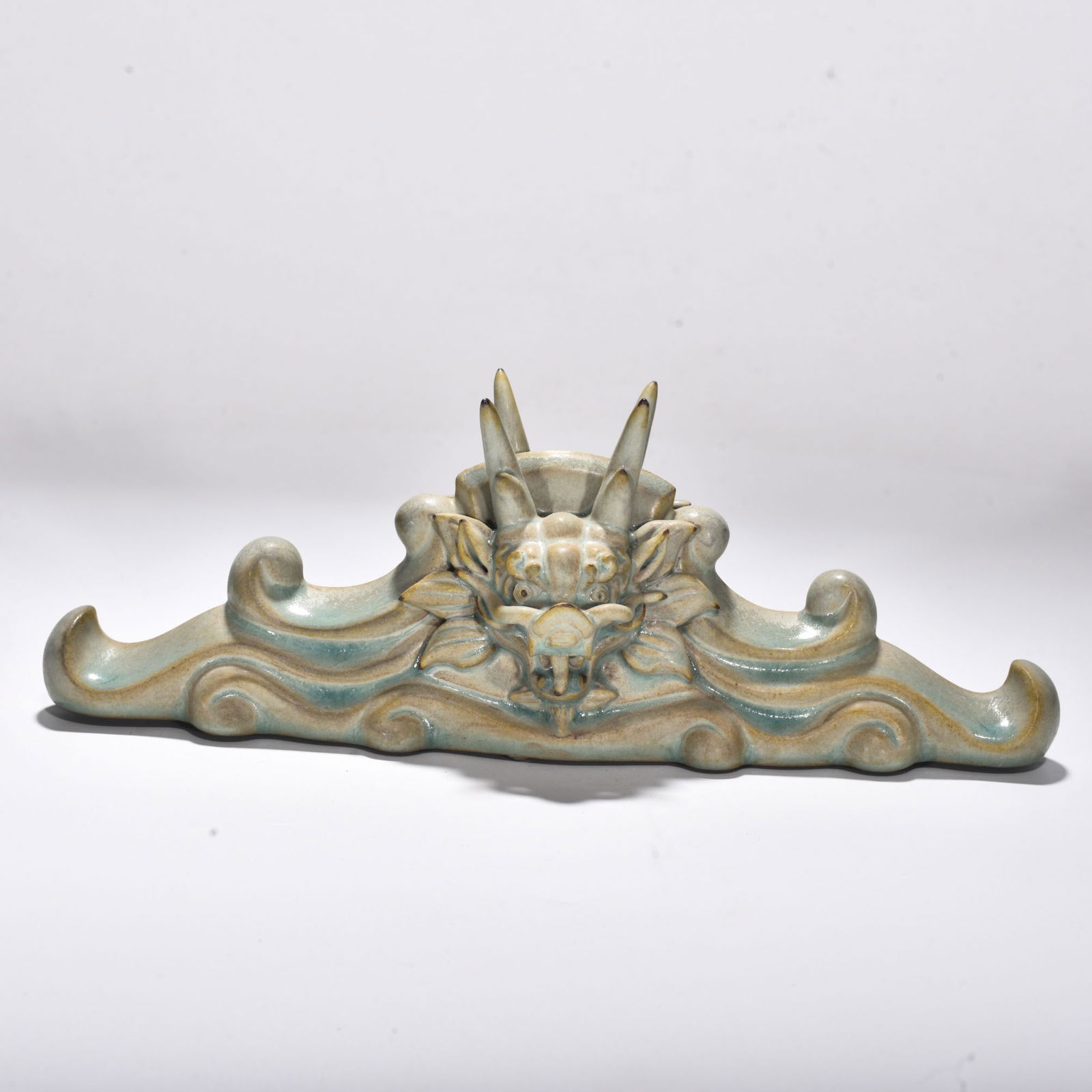 Song Dynasty Ru Kiln Azure Glazed Faucet Pen Holder: Size: Width 26 cm - Height 9.5 cm Materials: Porcelain Time Period: Song dynasty Manufactured Date: 10th-c Period Object: Chinese Antique ⛨ Purchase With Confidence ✔ Verified Aucti