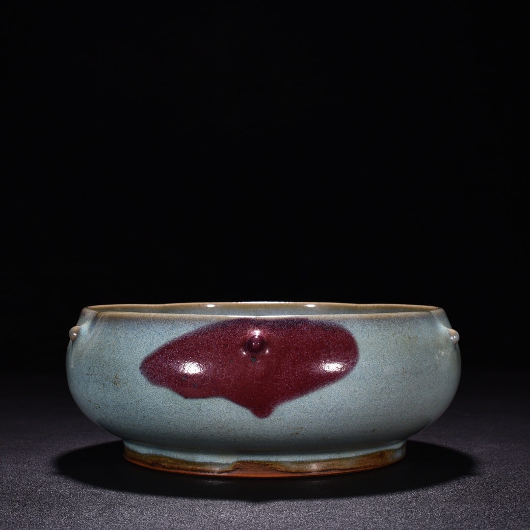 Song Dynasty Jun kiln ice cracked sky blue glaze rose red drum nail round wash: Size: Width 19 cm - Height 8 cm Materials: Porcelain Time Period: Song dynasty Manufactured Date: 10th-c Period Object: Chinese Antique ⛨ Purchase With Confidence ✔ Verified Auction