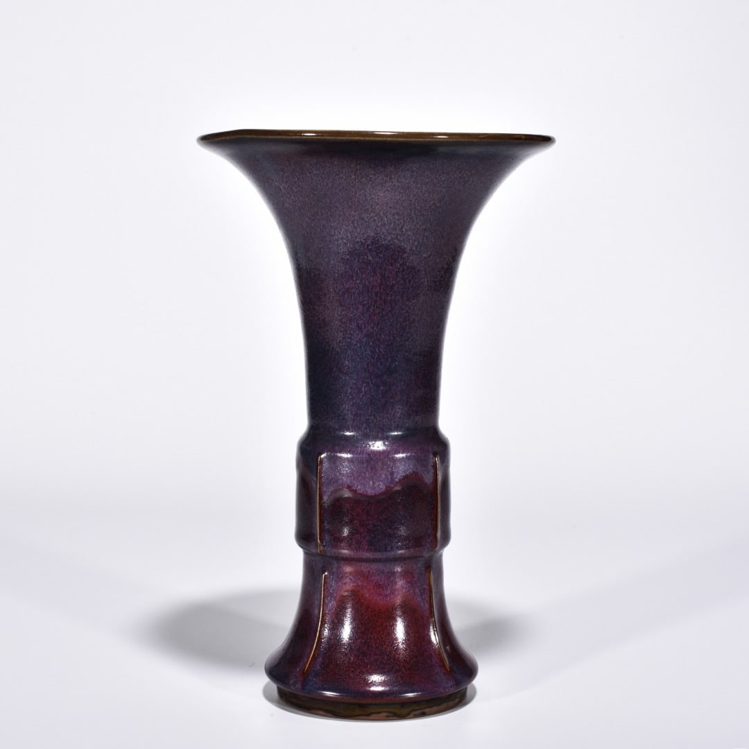 Song Dynasty Jun kiln obsidian rose purple glaze vase (1 of 9)