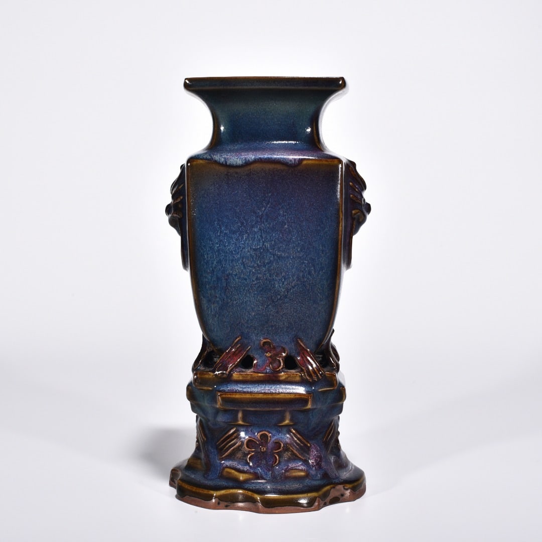 Song Dynasty Jun kiln obsidian grape purple glaze square vase: Size: Height 26.2 cm - Width 11 cm Materials: Porcelain Time Period: Song dynasty Manufactured Date: 10th-c Object: Chinese Antique ⛨ Purchase With Confidence ✔ Verified Auction Hou