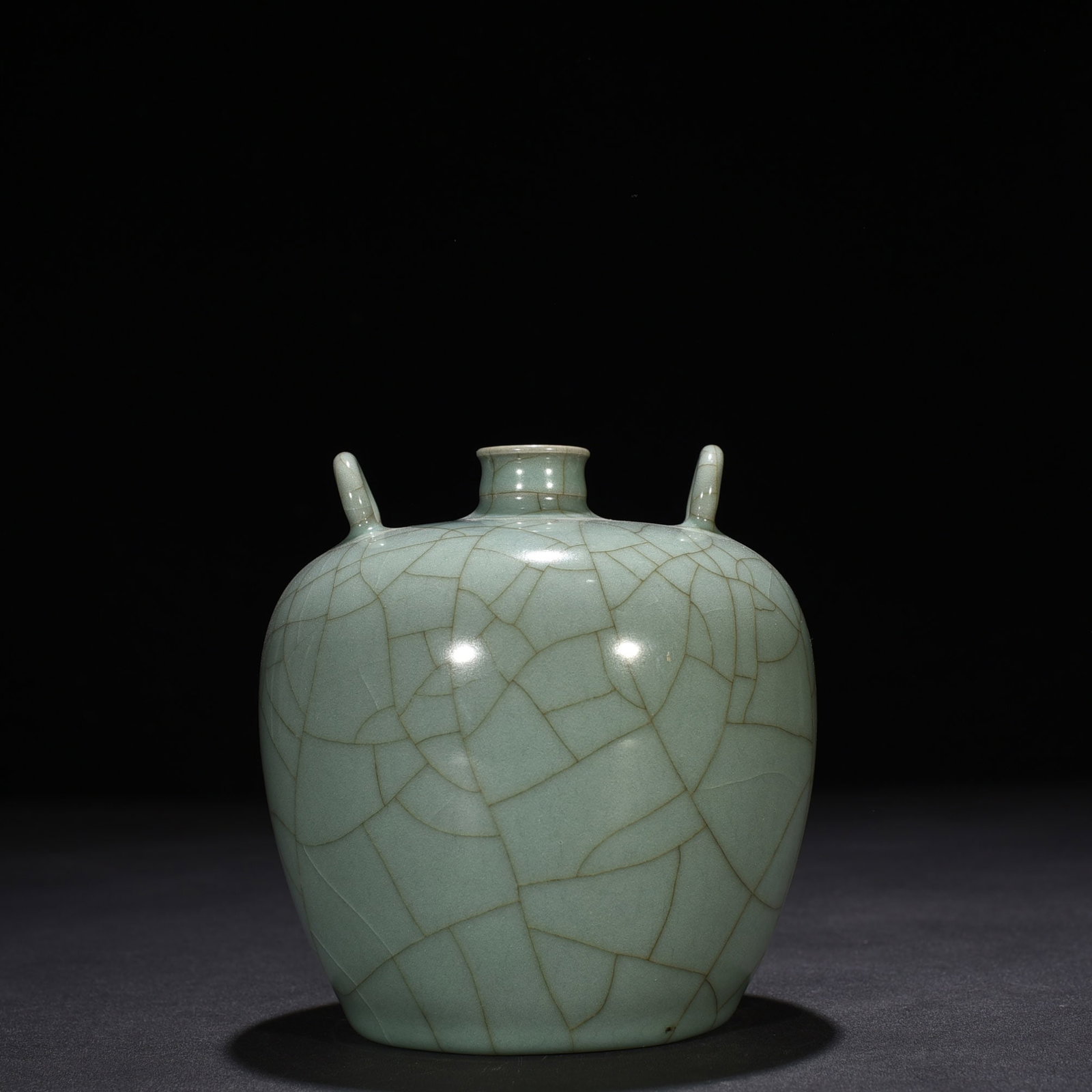 Song Dynasty official kiln celadon double series plum vase: Size: Height 14 cm - Width 12 cm Materials: Porcelain Time Period: Song dynasty Manufactured Date: 10th-c Object: Chinese Antique ⛨ Purchase With Confidence ✔ Verified Auction House