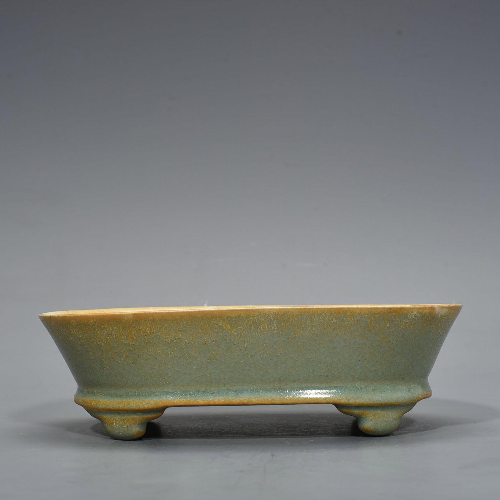 Song Dynasty Ru kiln azure glaze narcissus basin: Size: Width 23 cm - Height 7 cm Materials: Porcelain Time Period: Song dynasty Manufactured Date: 10th-c Period Object: Chinese Antique ⛨ Purchase With Confidence ✔ Verified Auction