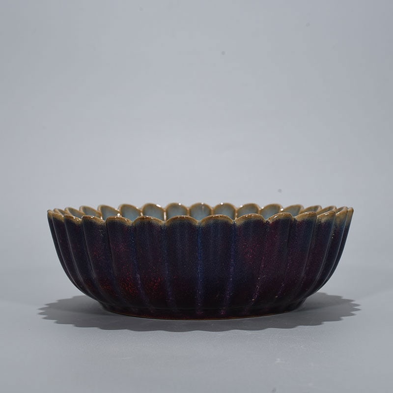 Song Dynasty Jun kiln rose purple glaze chrysanthemum petal washer: Size: Width 23 cm - Height 7 cm Materials: Porcelain Time Period: Song dynasty Manufactured Date: 10th-c Period Object: Chinese Antique ⛨ Purchase With Confidence ✔ Verified Auction