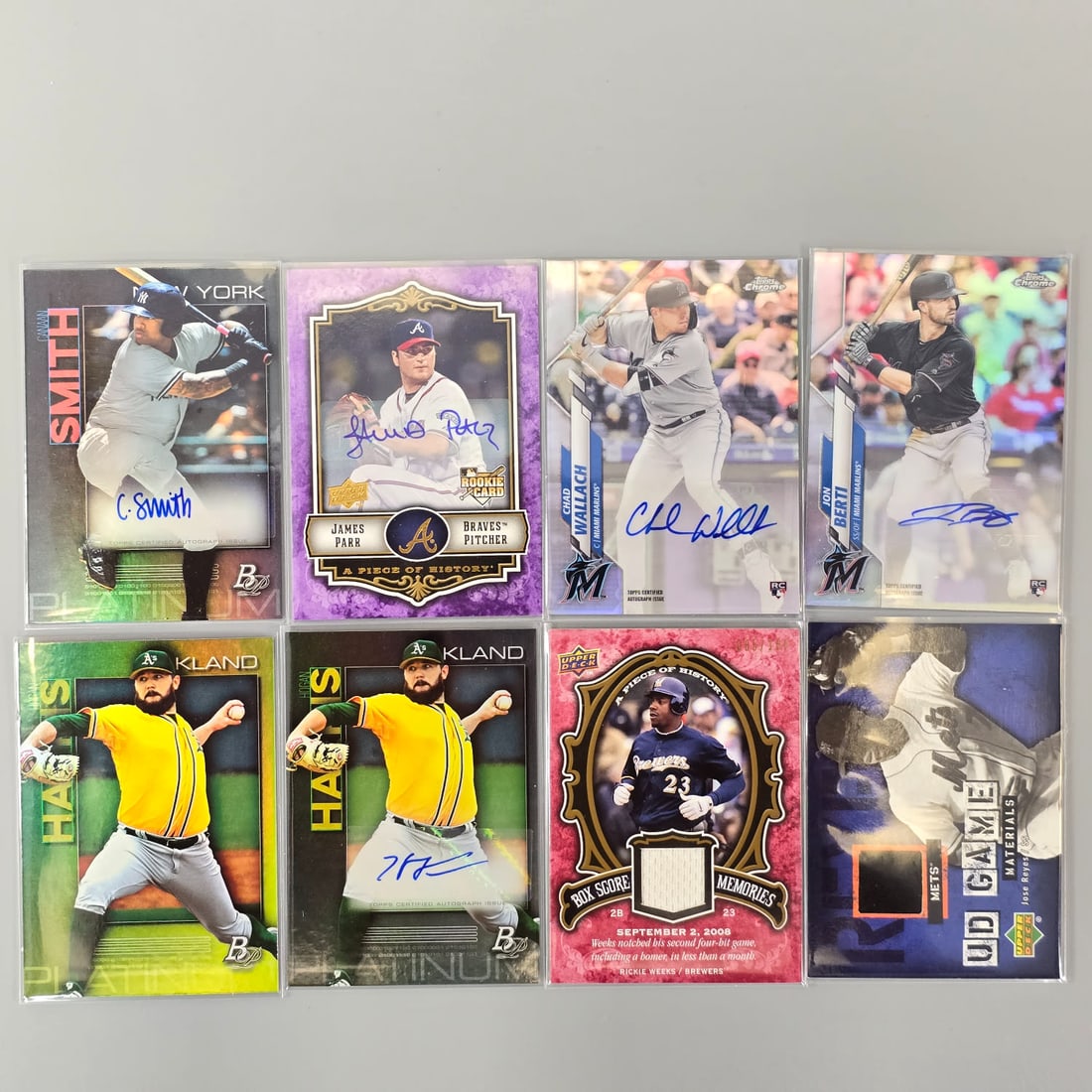 MLB and rookie autographs, materials and insert cards (1 of 16)