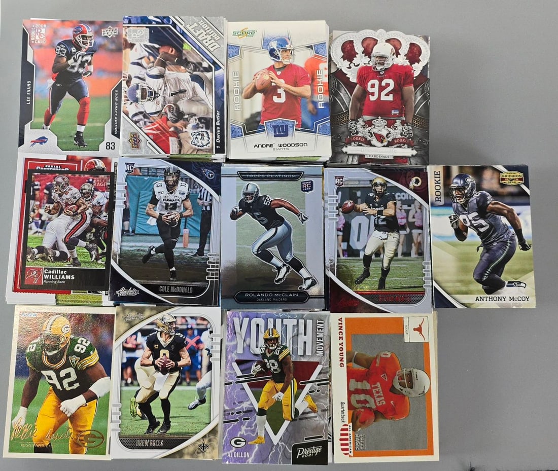 large lot of mixed football cards, over 2lbs (1 of 10)