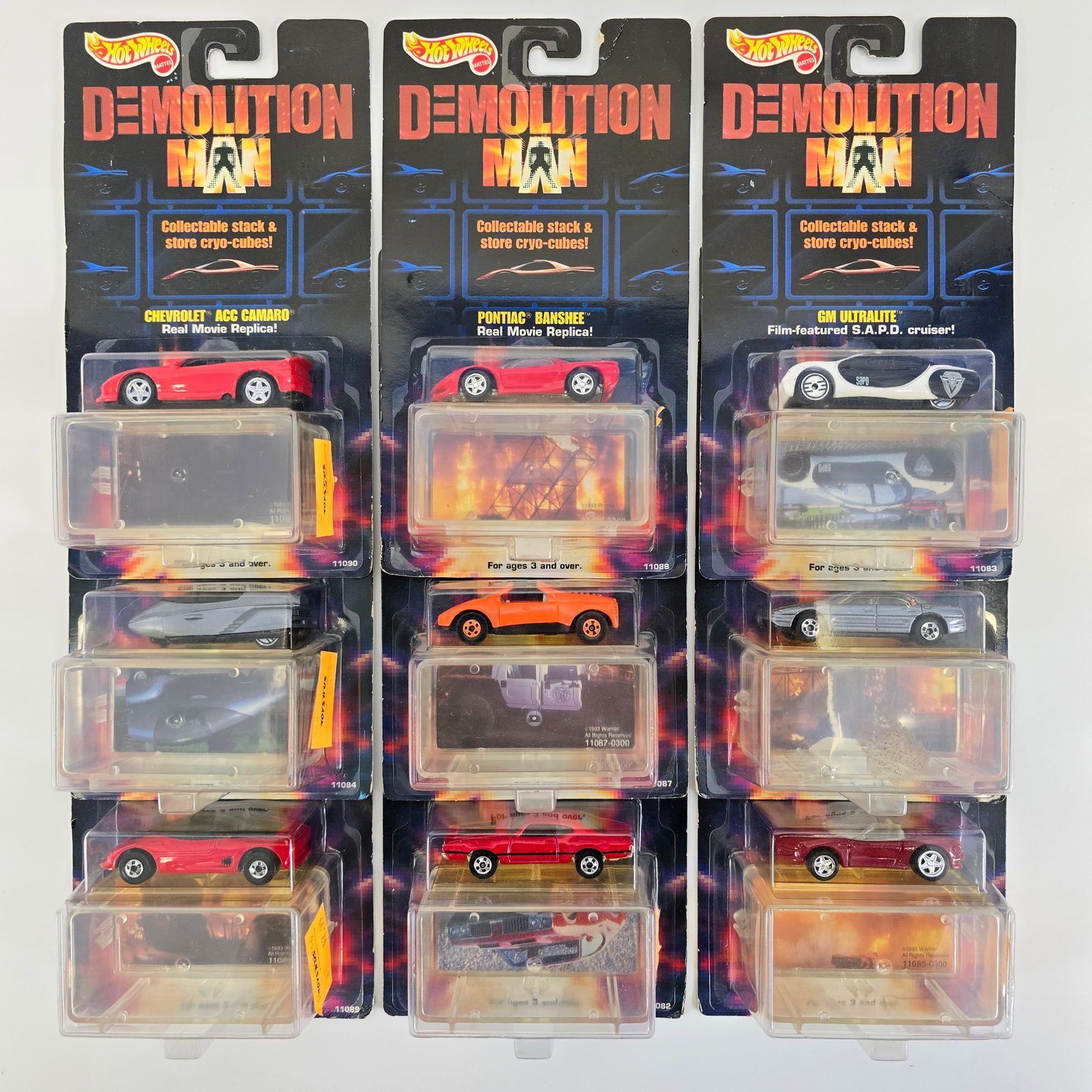 Hot Wheels Demolition Man complete set of 9 pieces (1 of 20)