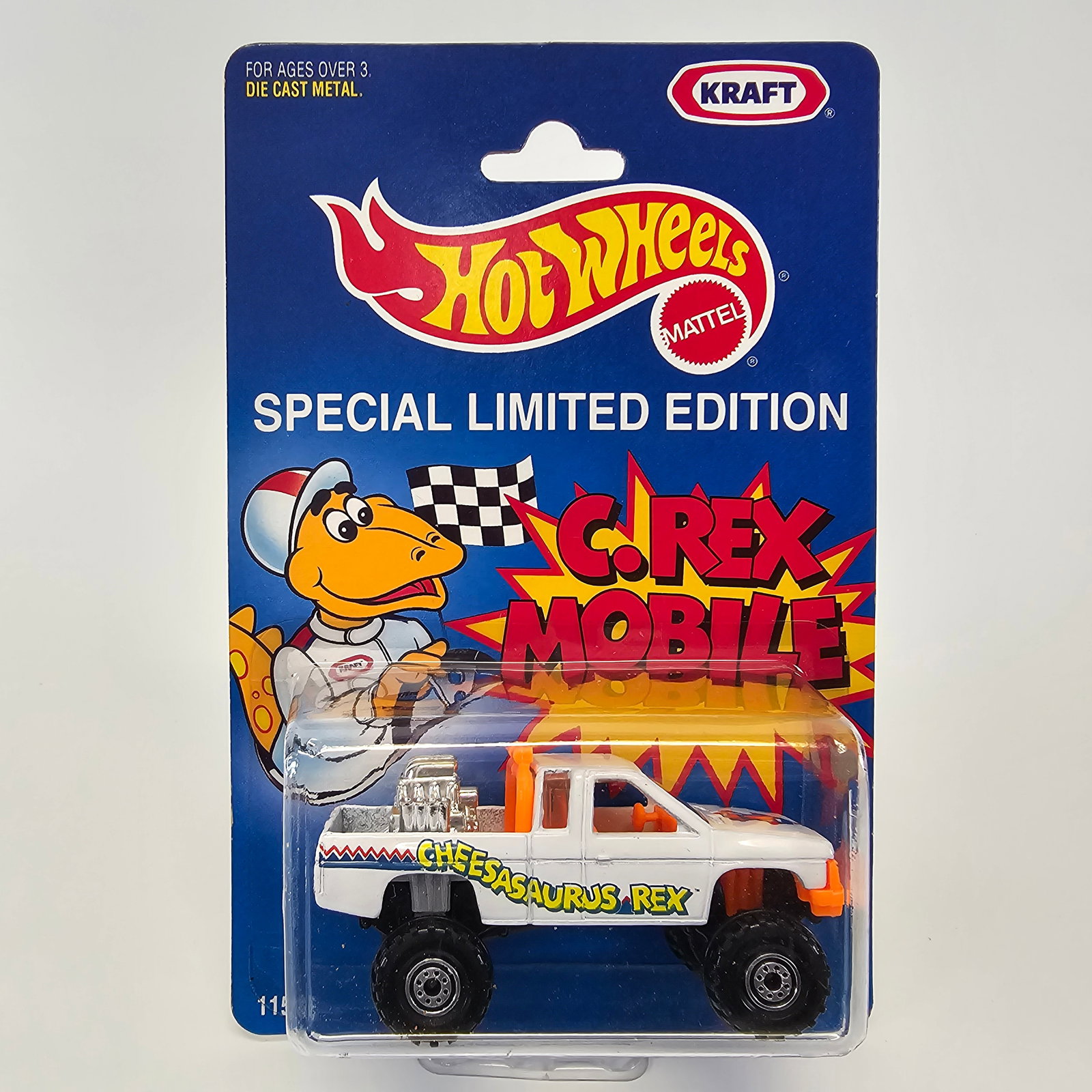 Hot Wheels Special L.E. C-Rex Mobile: Hot Wheels Kraft promotional C-Rex Mobile Card: excellent with no issues of note Blister/Bubble: looks to be clear and firmly attached, little to no wear Car: unopened, no notable damage or wear, look