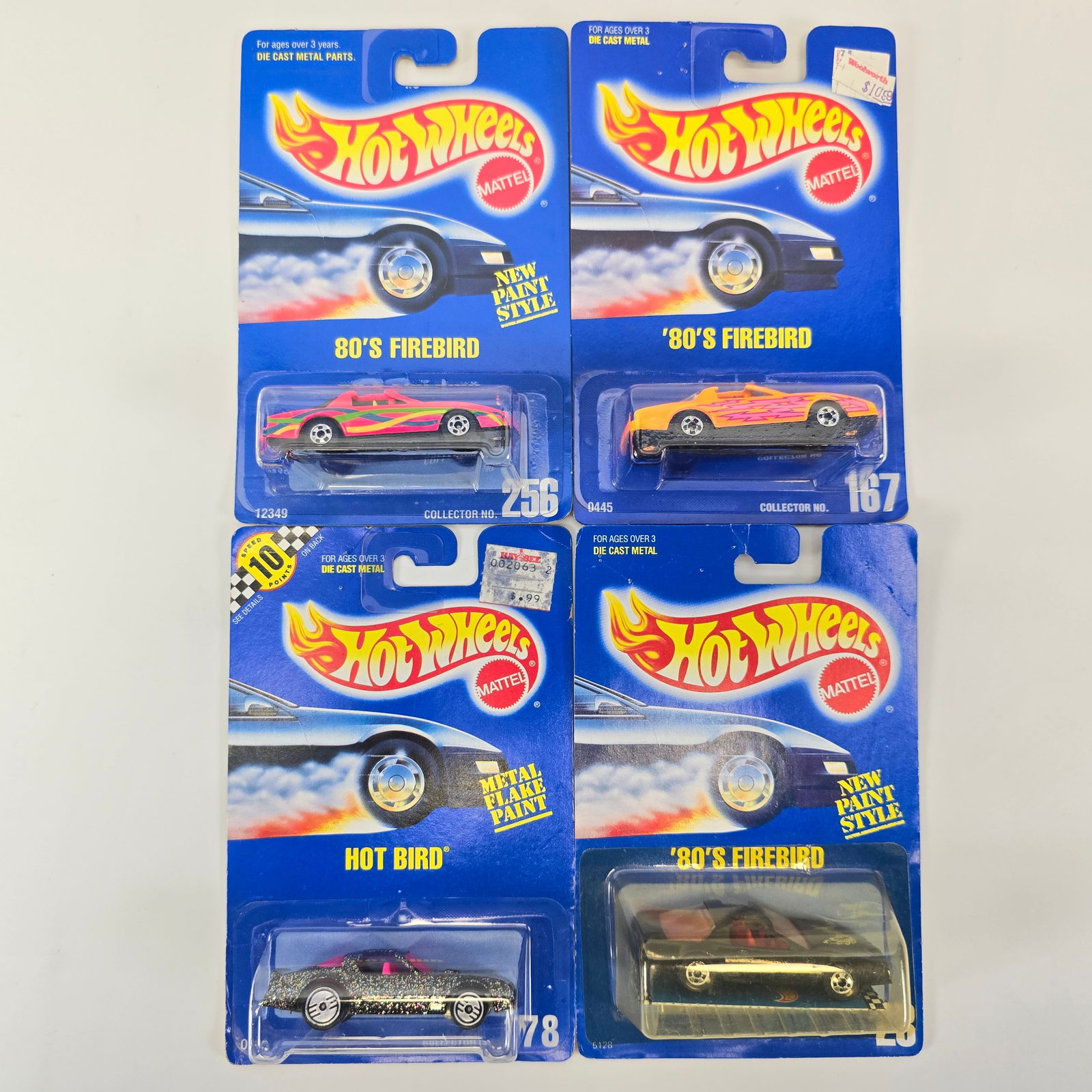 Hot Wheels Lot of 4 Numbered Blue Cards (1 of 11)