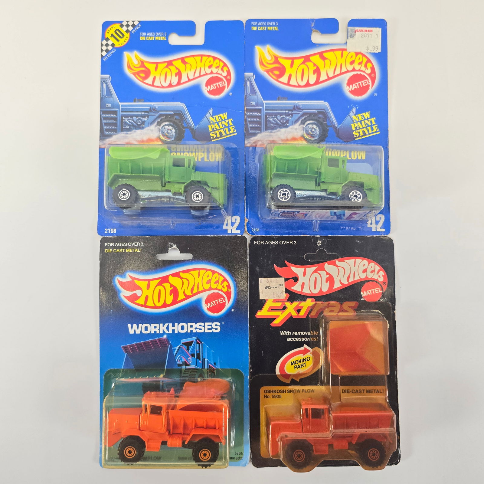Hot Wheels Workhorses Lot of 4 Blue Cards (1 of 11)