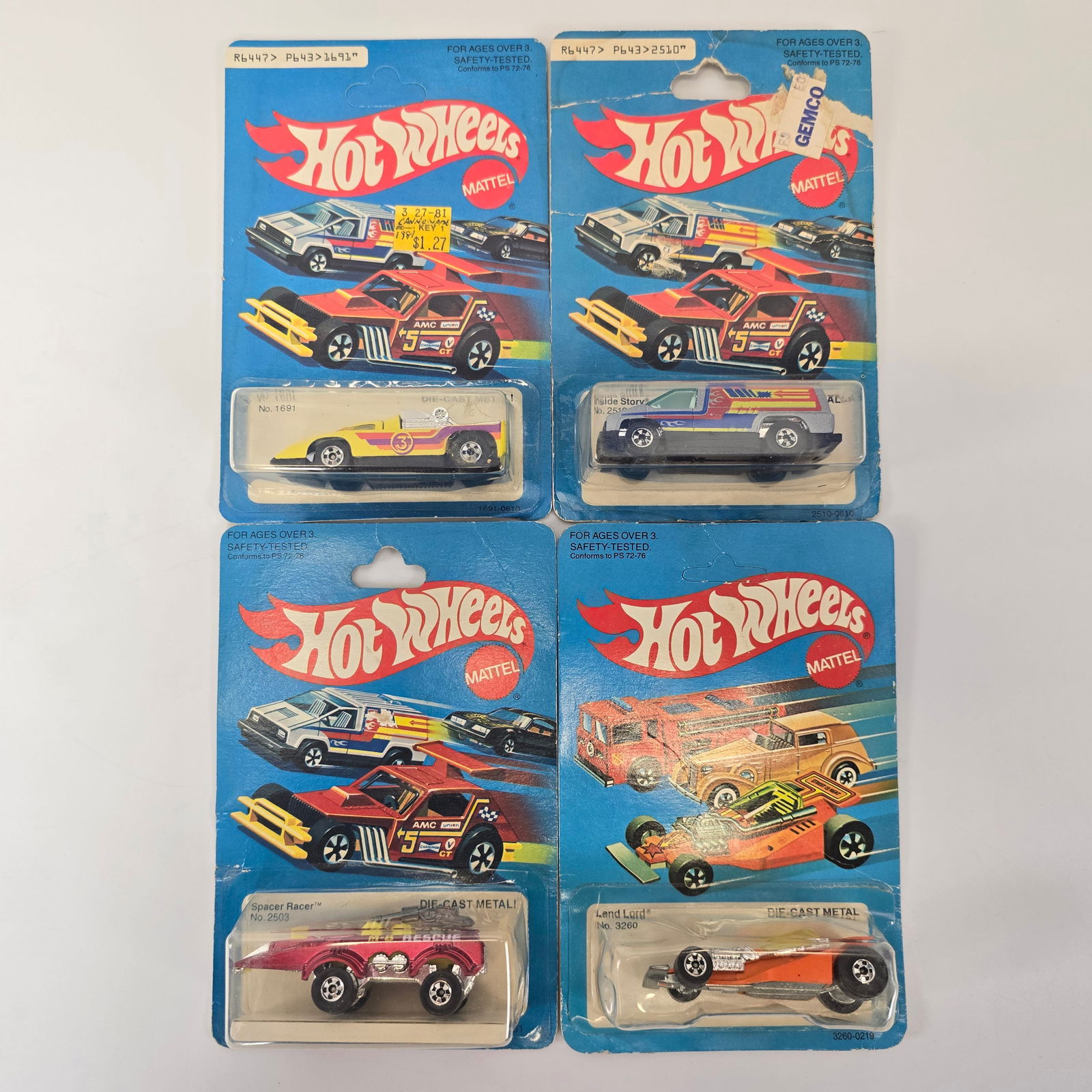 Hot Wheels Lot of 4 Blue Card Blackwalls (1 of 13)