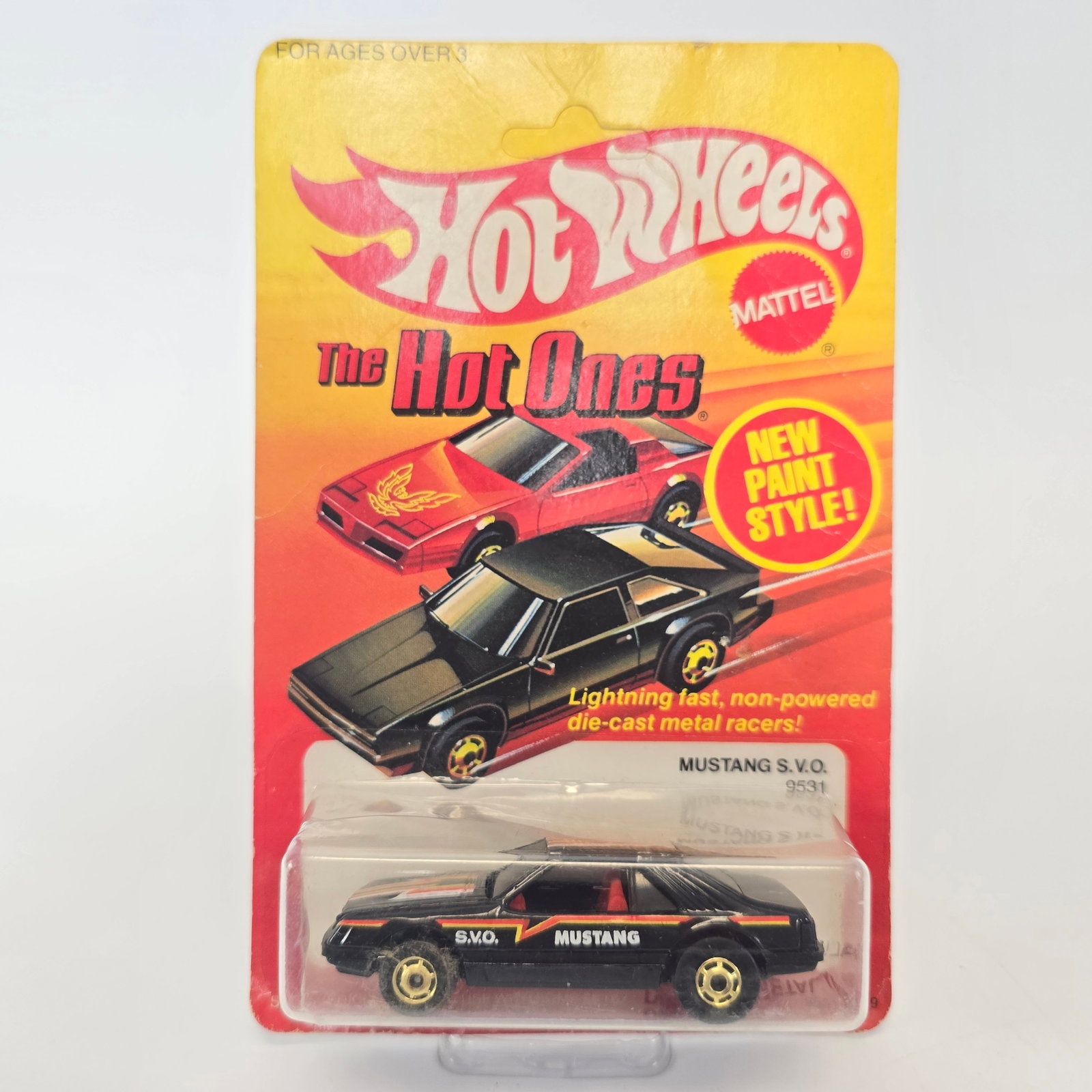 Hot Wheels The Hot Ones Mustang S.V.O.: Hot Wheels Blackwall The Hot Ones Mustang S.V.O. Card: good with wave, edge and corner wear in spots as seen in photos Blister/Bubble: looks to be clear, crack free and firmly attached to the cards It