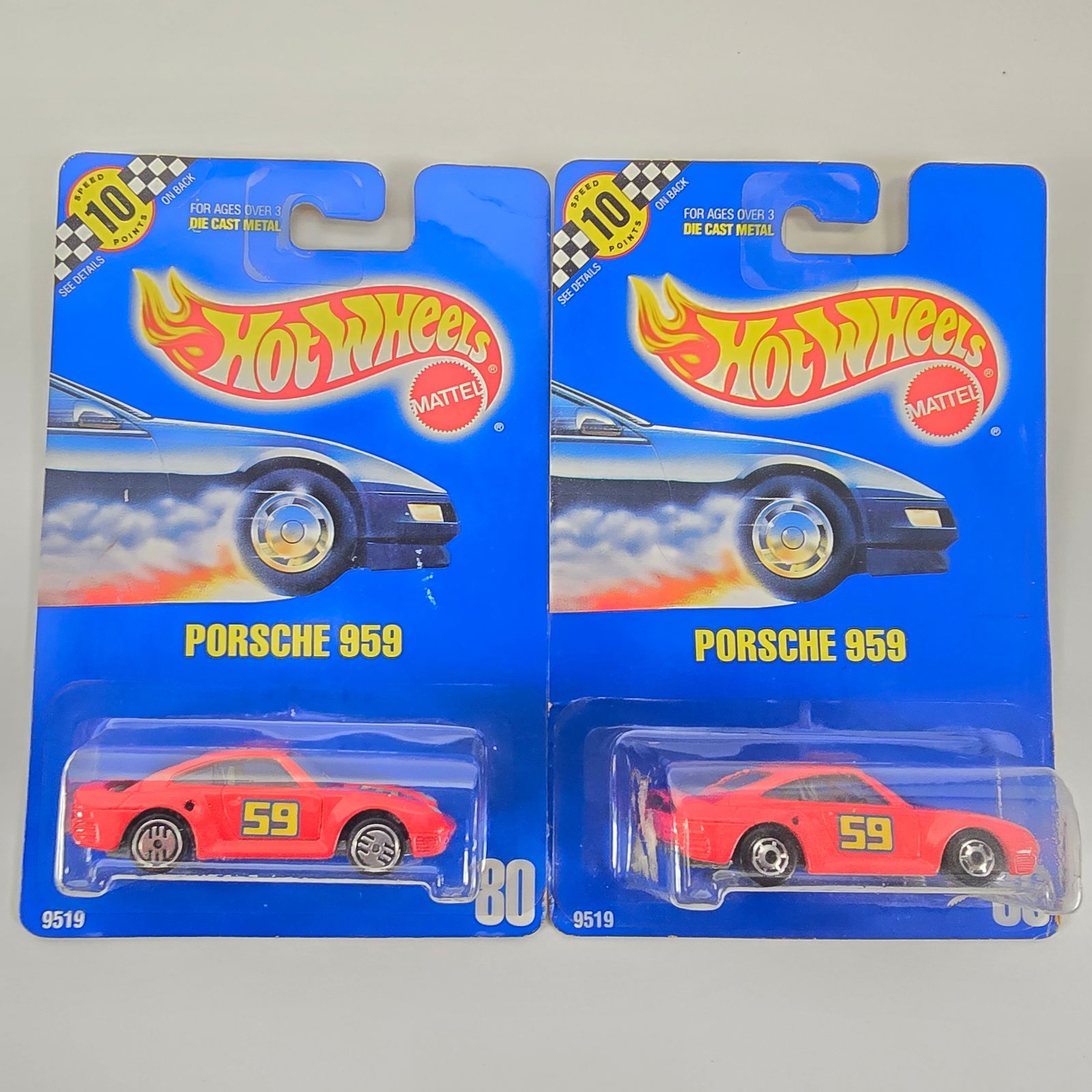 Hot Wheels Porsche 959 Blue Card Pair (1 of 6)