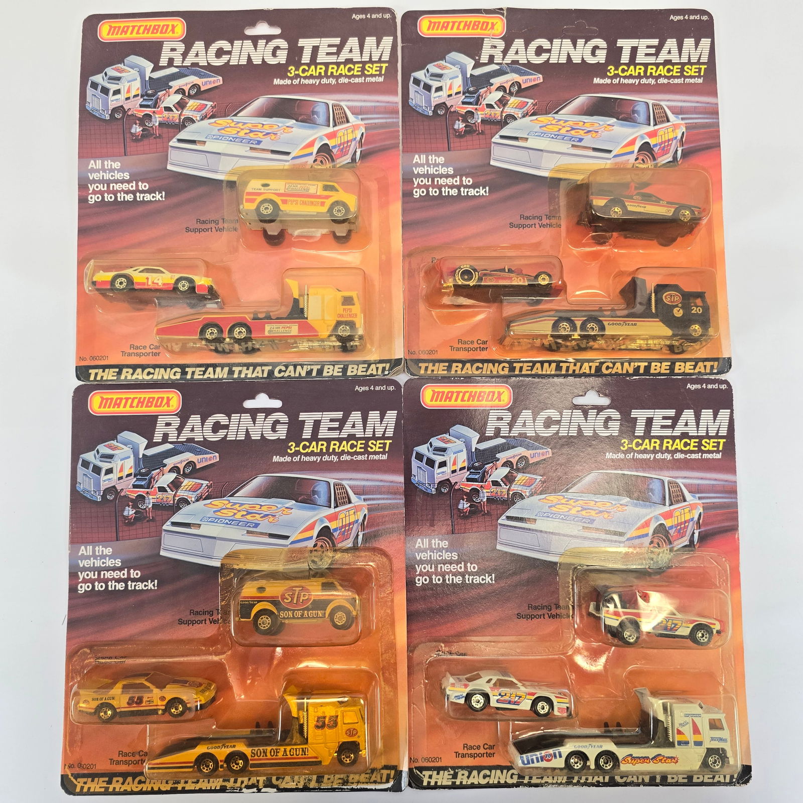 Matchbox Lot of 4 Race Team 3-Car Race Sets (1 of 7)
