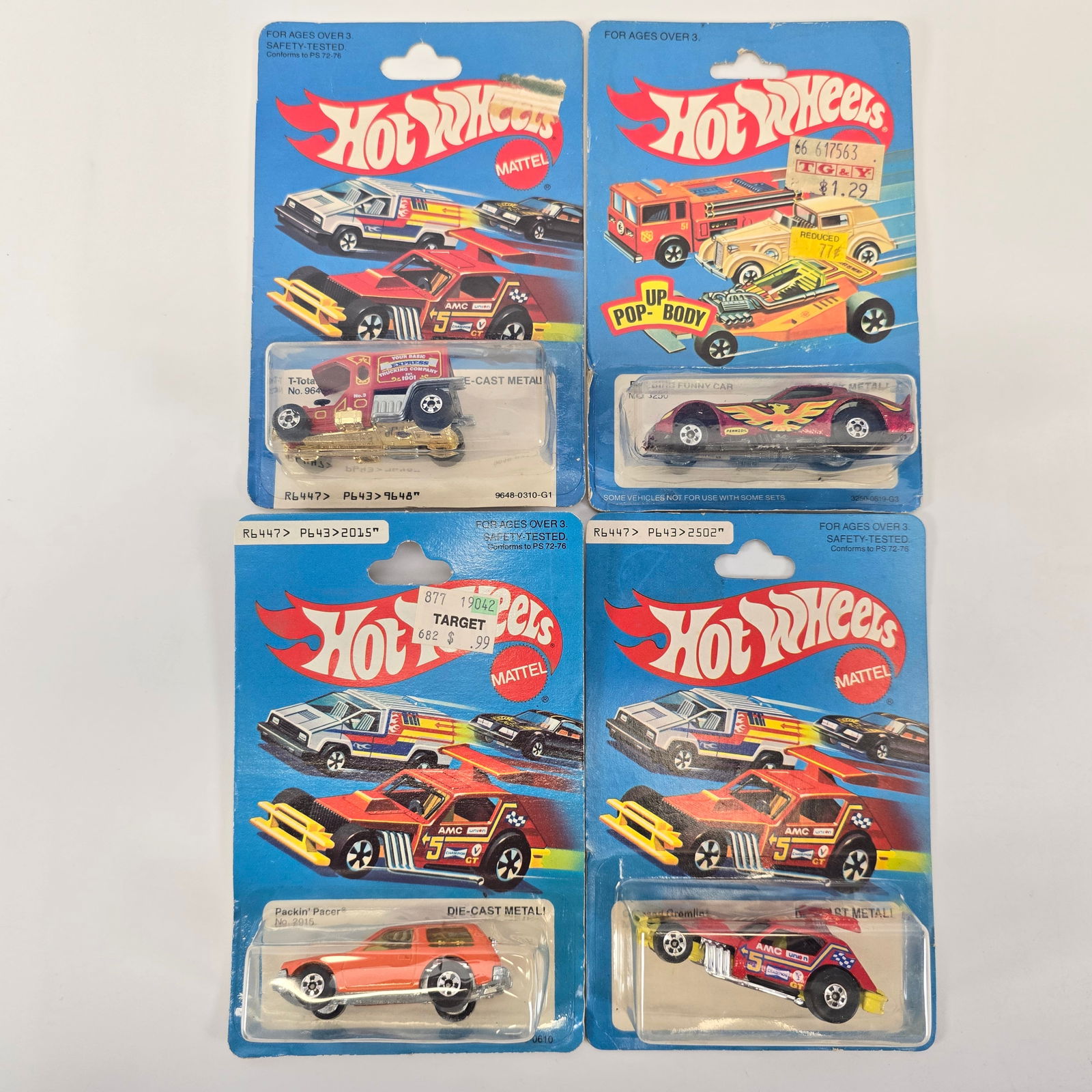 Hot Wheels Lot of 4 Blue Card Blackwalls (1 of 13)