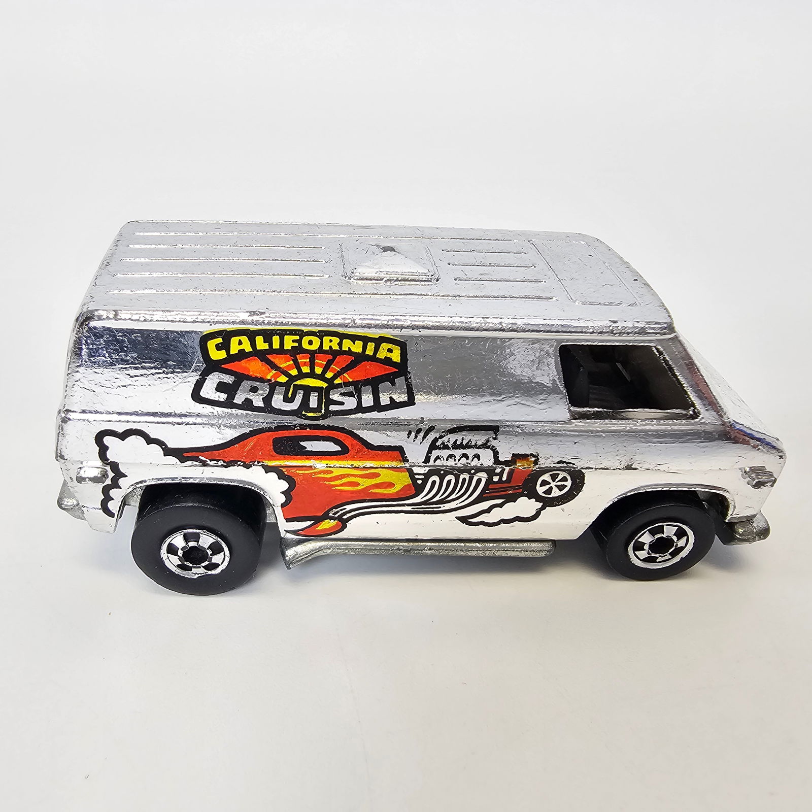 Hot Wheels Super Chrome Cali Cruisin Van: Hot Wheels Super Chrome California Cruisin Super Van Condition; Good with minimal edgewear and tampo fades. Possible marker on base