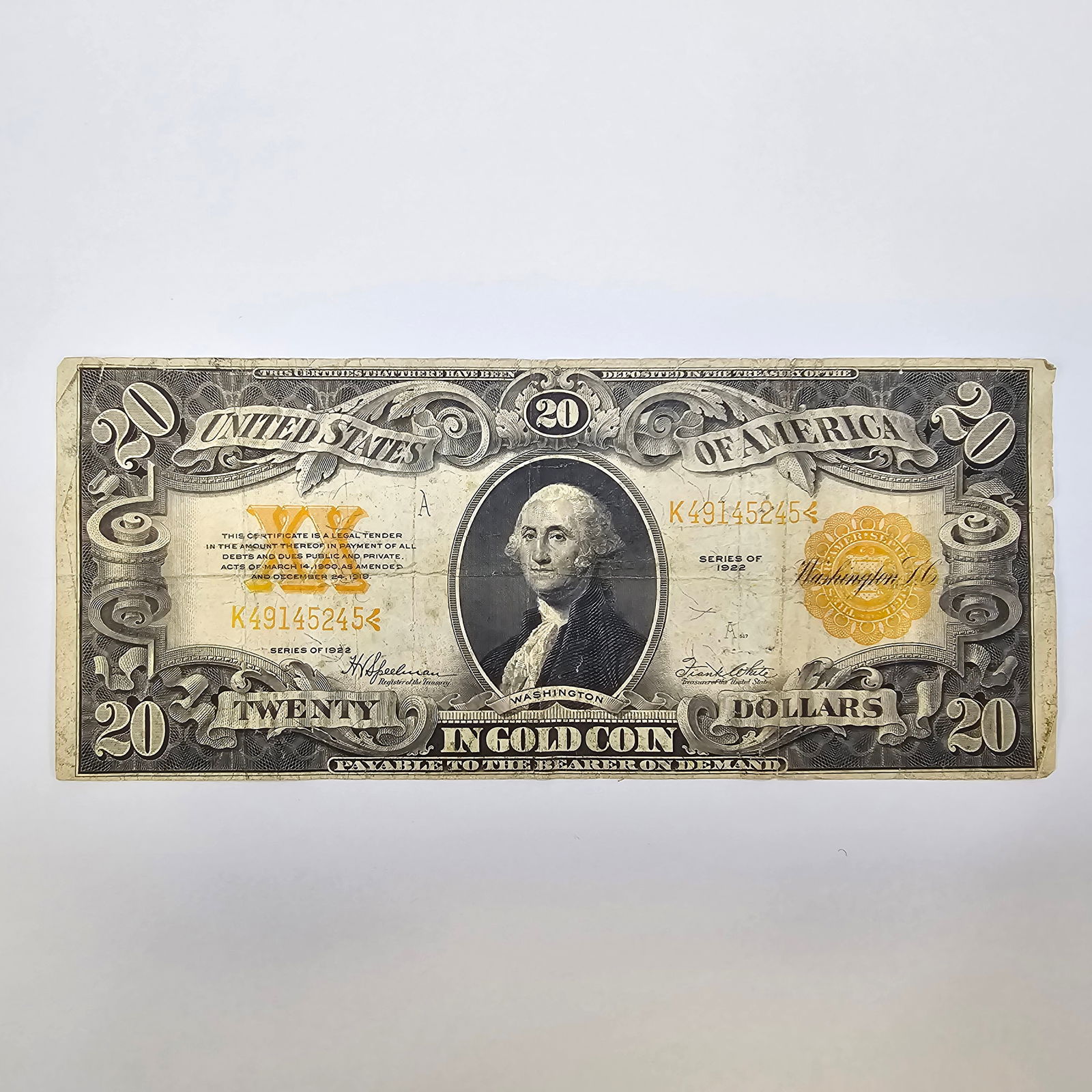 Twenty Dollar Gold Certificate (1 of 20)