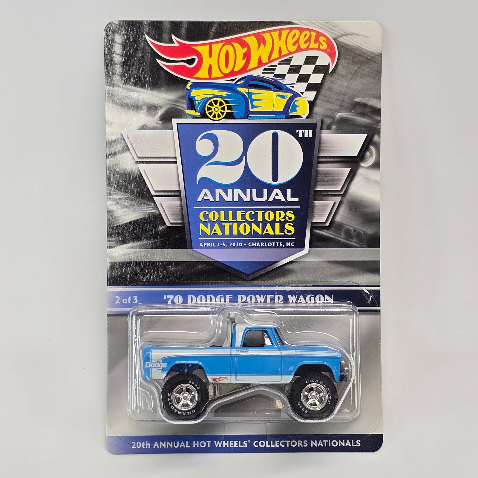 Hot Wheels Nationals Power Wagon: Hot Wheels 2020 Annual Nationals Convention '70 Dodge Power Wagon #04069/06000 Car- Car is loose and shows little to no wear. No notable damage Card- Cut from blister but included with lot, shows dama