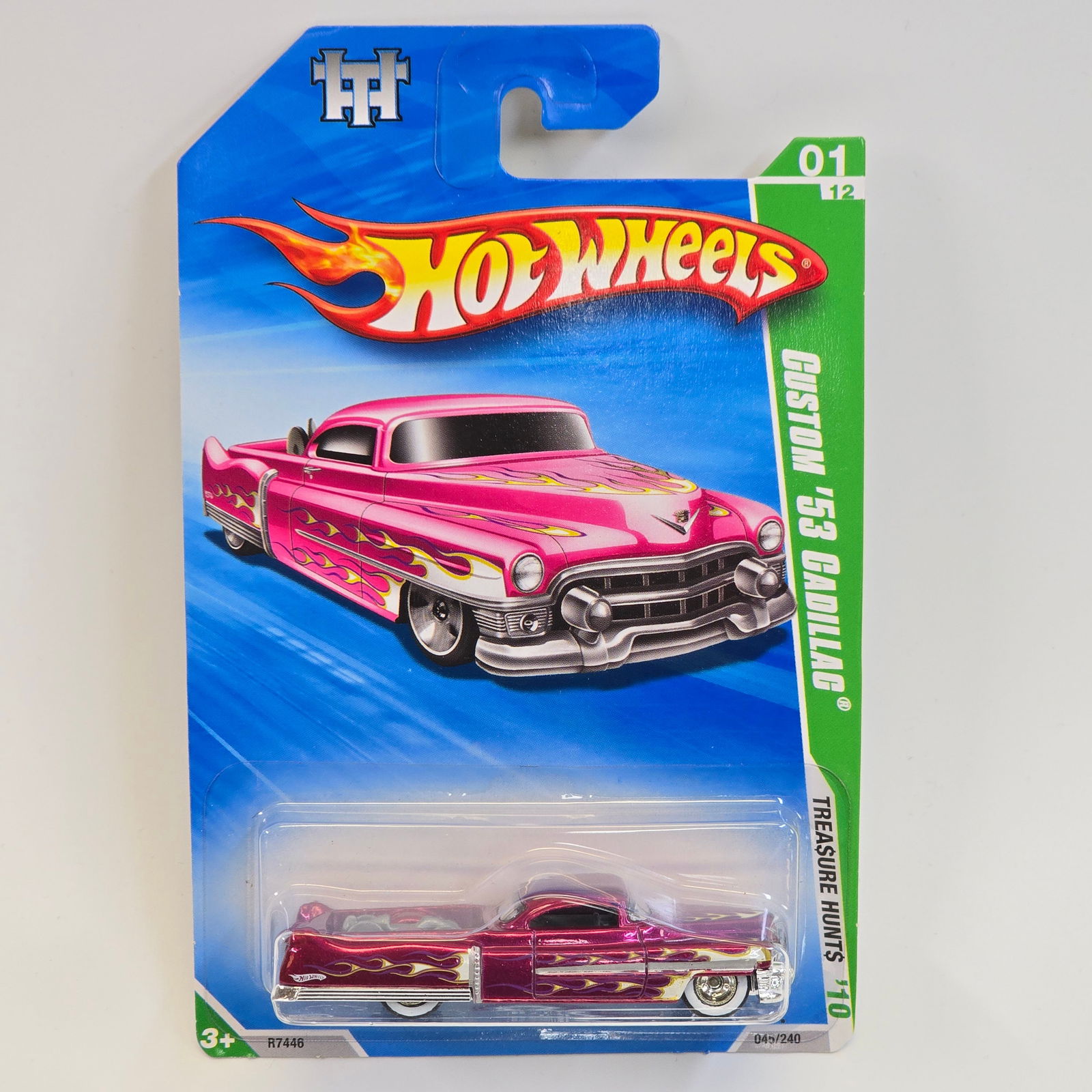 Hot Wheels STH '53 Cadillac: 2010 Hot Wheels Treasure Hunts Series Custom 53 Cadillac Super Treasure Hunt Car- looks new in blister, no visible wear Blister- appears clear and scratch free, firmly attached to card Card- Overall g