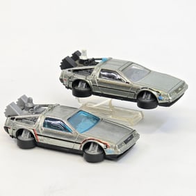 Hot Wheels BTTF Time Machine Pair