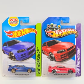 Hot Wheels R34 Skyline Pair
