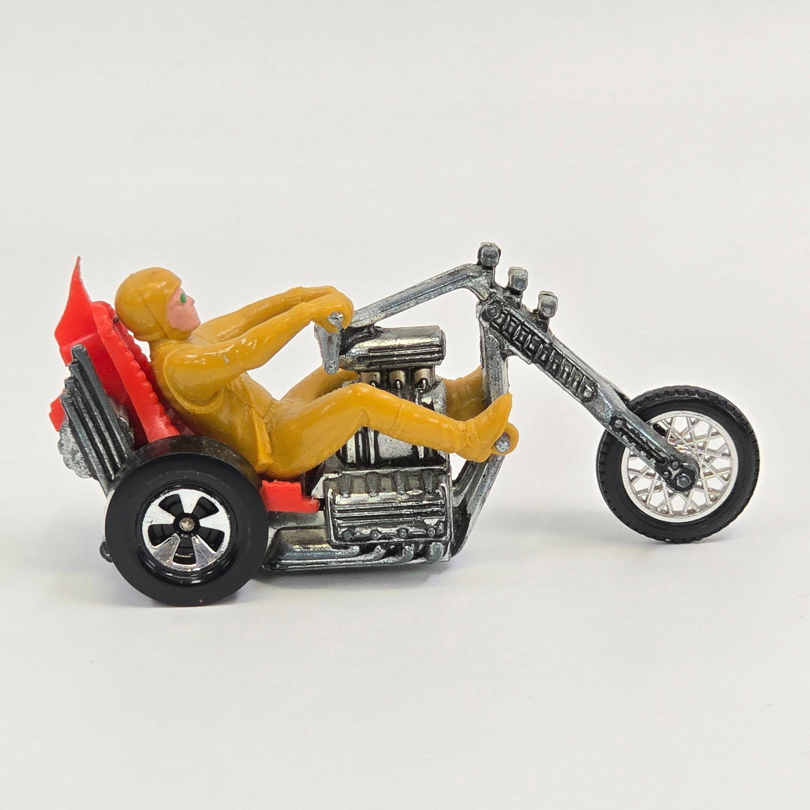 Rrrumblers Torque Chop & Rider: Rrrumblers Torque Chop - Orange - with Shades Rider Bike is excellent with no issues of note, intact seat spike, bright zamac, excellent wheels and wheel chrome. Rider has one open loop and some scatt